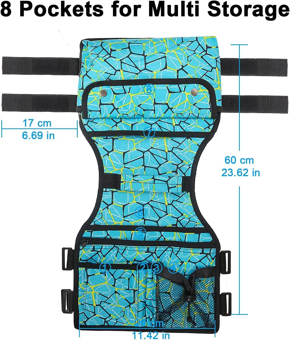 Side Walker Bag with Cup Holder, Folding Walkers Side Accessaries Organizer Pouch Tote for