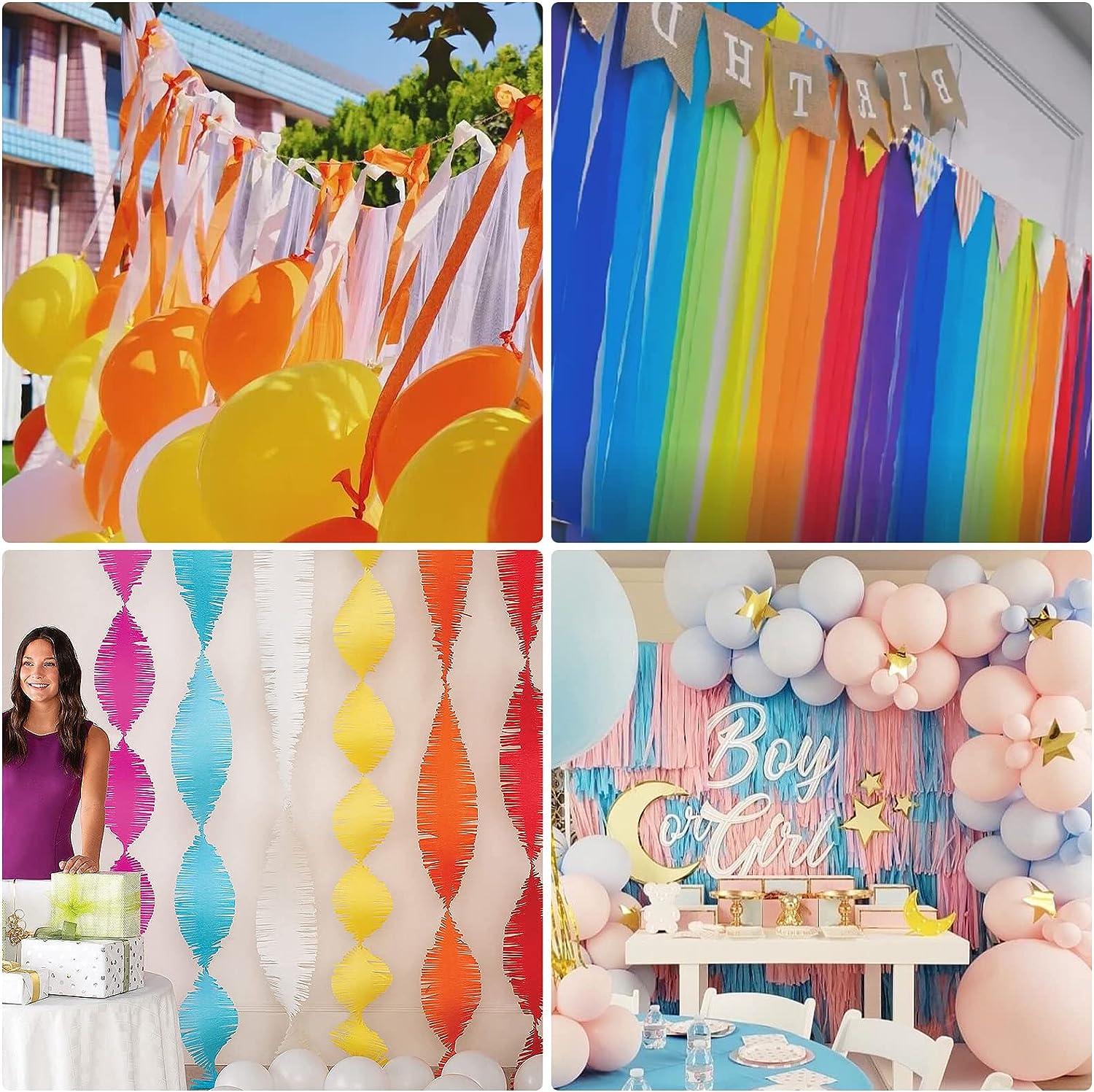 8 Rolls Crepe Paper Streamers for Wedding Streamers Birthday Decorations  Baby Shower Graduation DIY Supplies(Light)