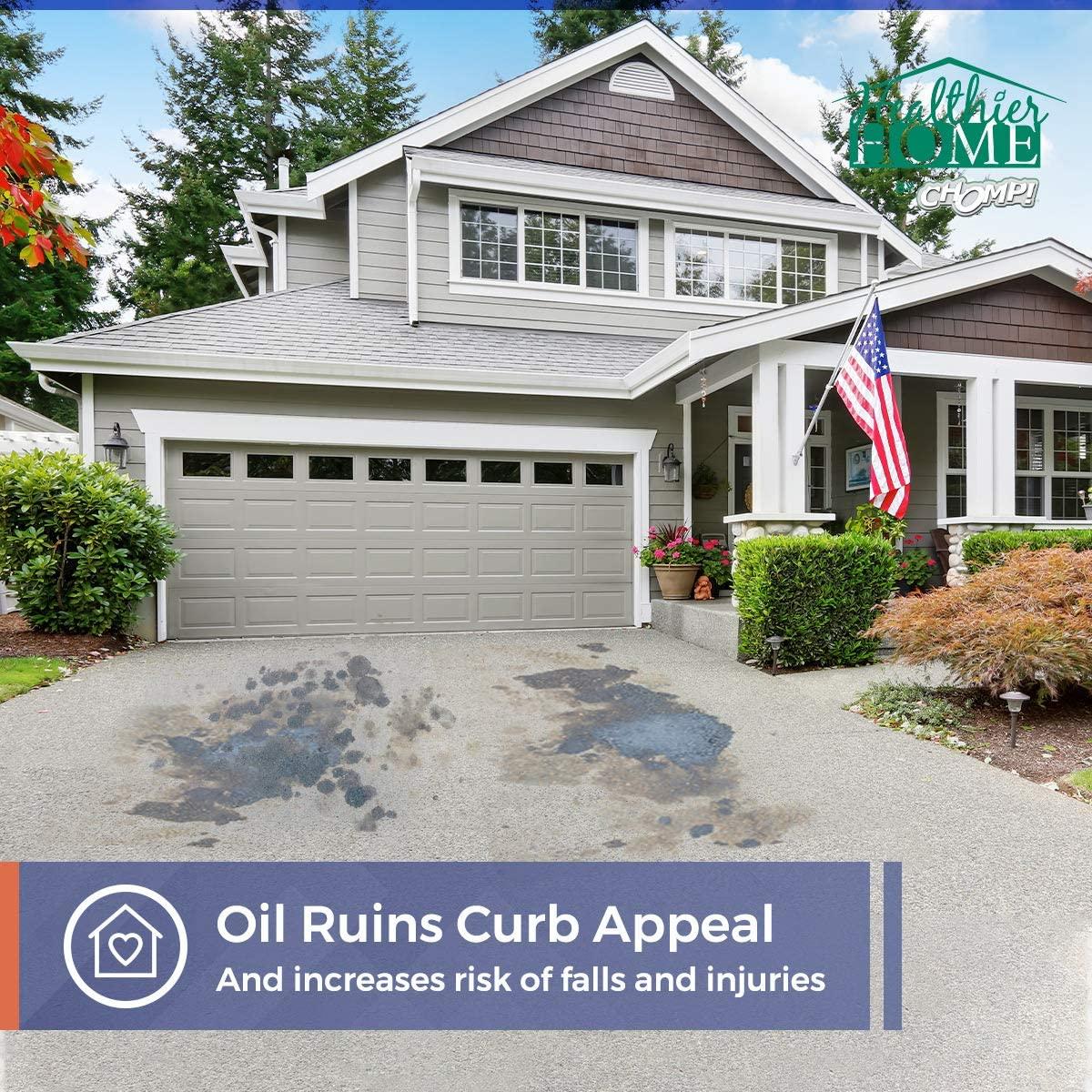 CHOMP! Concrete Oil Stain Remover Pull It Out Removes and Cleans Oils