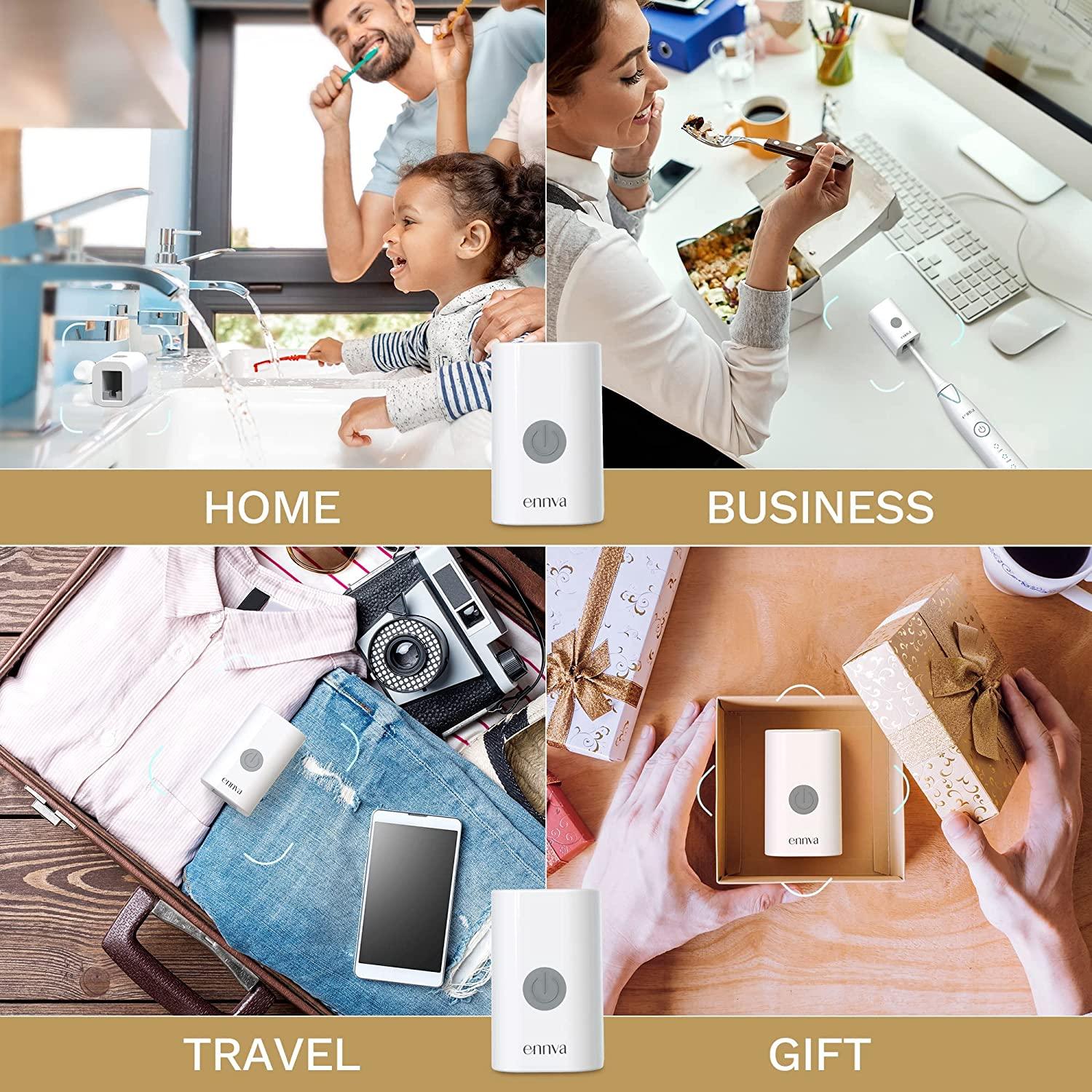 ennva UVC Toothbrush Sanitizer Case, Toothbrush Sterilizer, Rapid