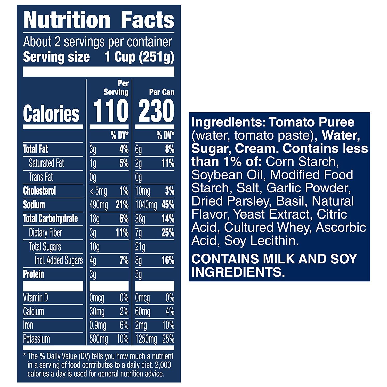 Progresso Reduced Sodium, Creamy Tomato With Basil Soup, Gluten Free