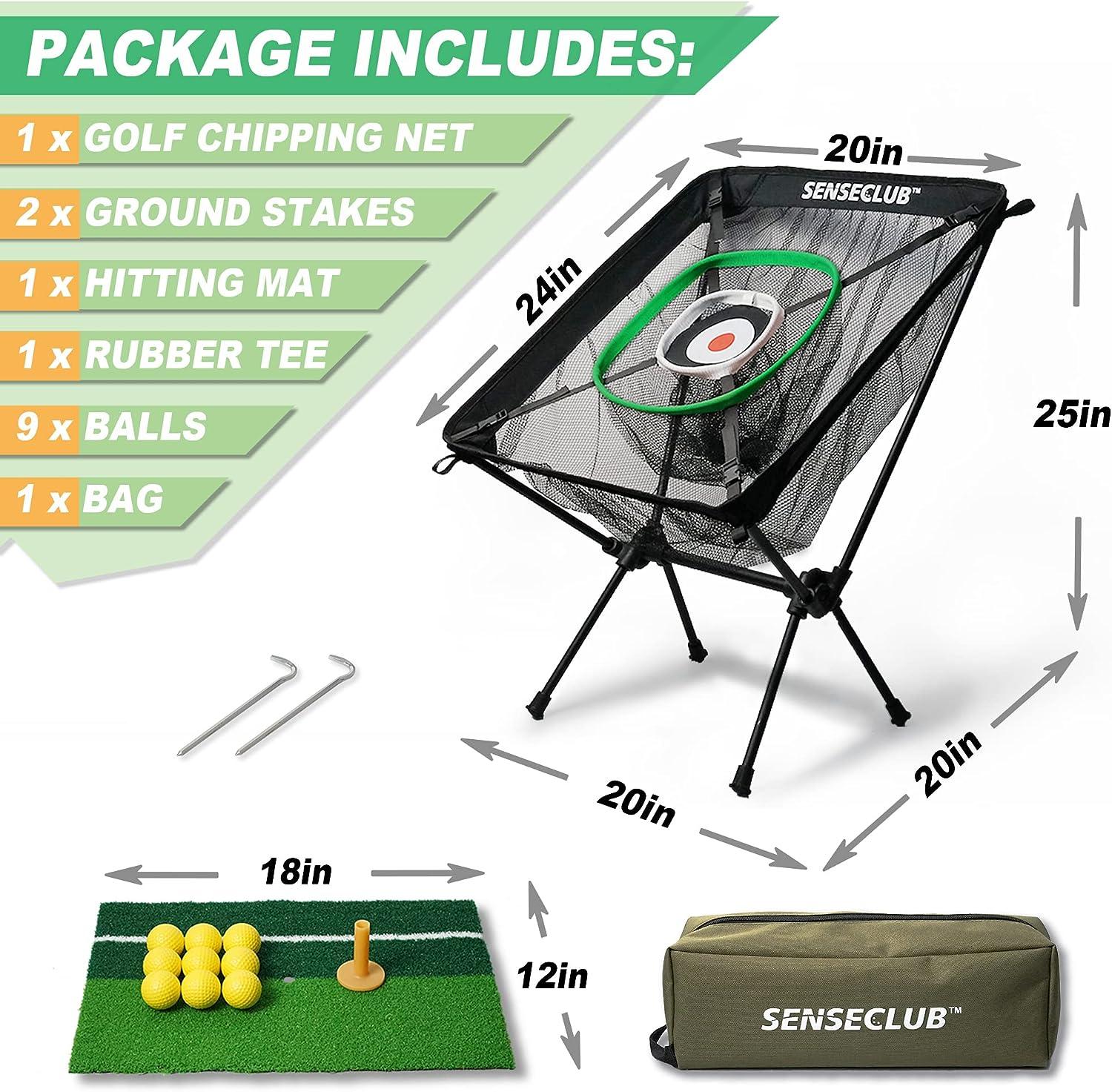 Golf Chipping Net, Indoor Chipping Net and Mat, Chipping Net