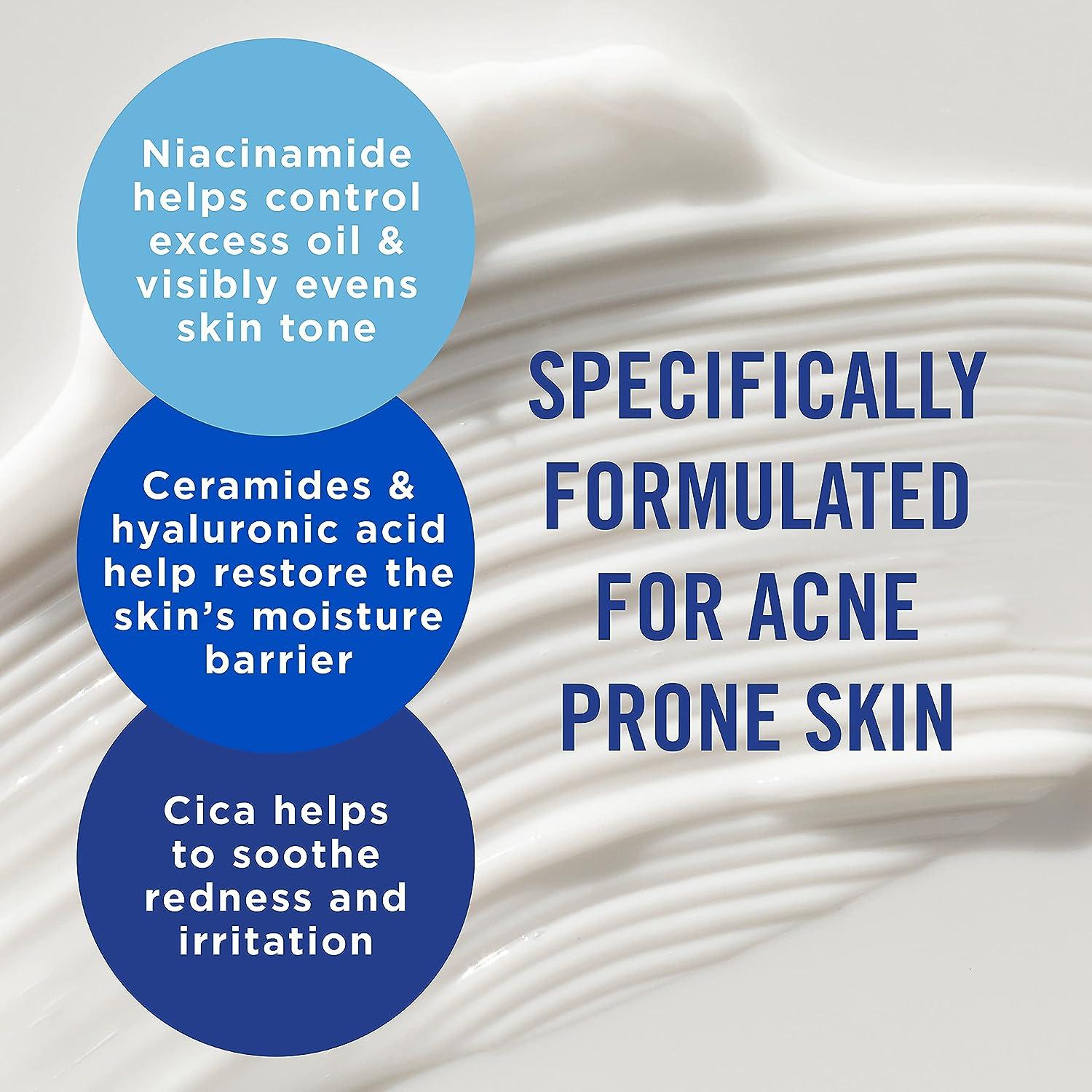 PanOxyl PM Balancing Repair Moisturizer with Ceramides and Cica Hydrating Face Moisturizer Acne