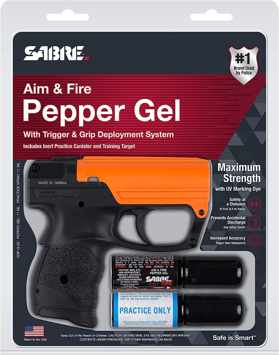 SABRE Aim and Fire Pepper Gel Refill Canister, 13 Bursts, 15Foot (4.5