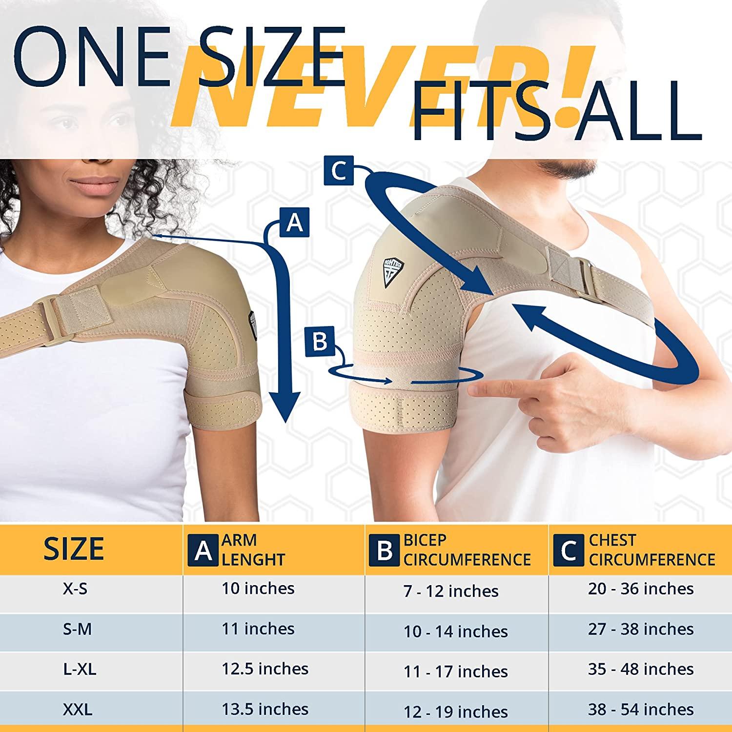 Shoulder Brace for Torn Rotator Cuff Pain Relief & Support Compression Sleeve for Stability