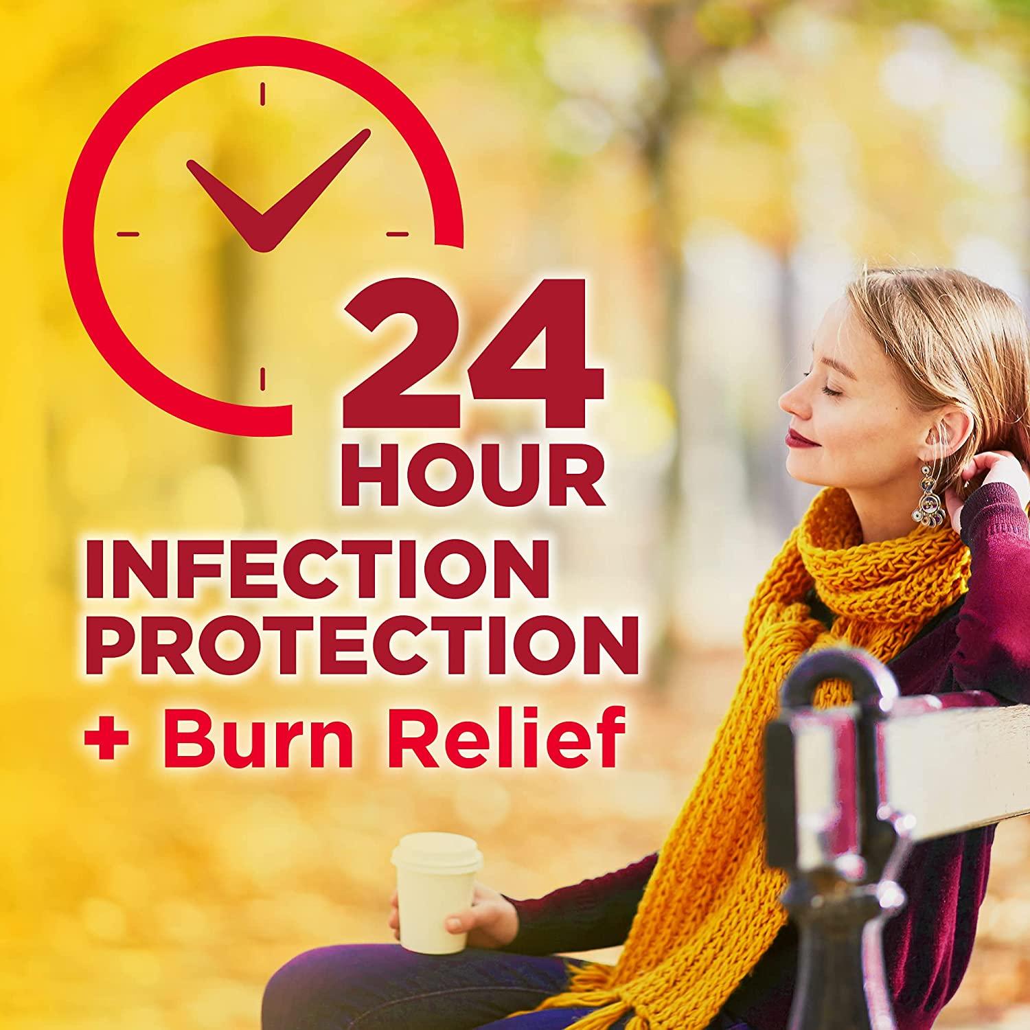 Amazon Basic Care First Aid Antibiotic + Burn Relief Ointment Maximum Strength, 1 Ounce