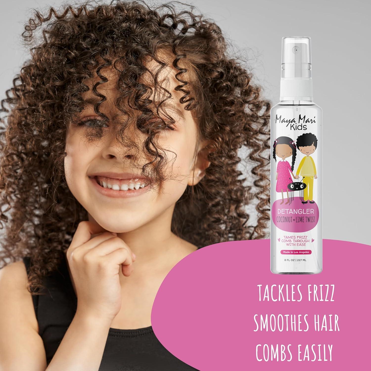 Kids Detangler Spray Gentle Argan Coconut Lime Oil Formula for