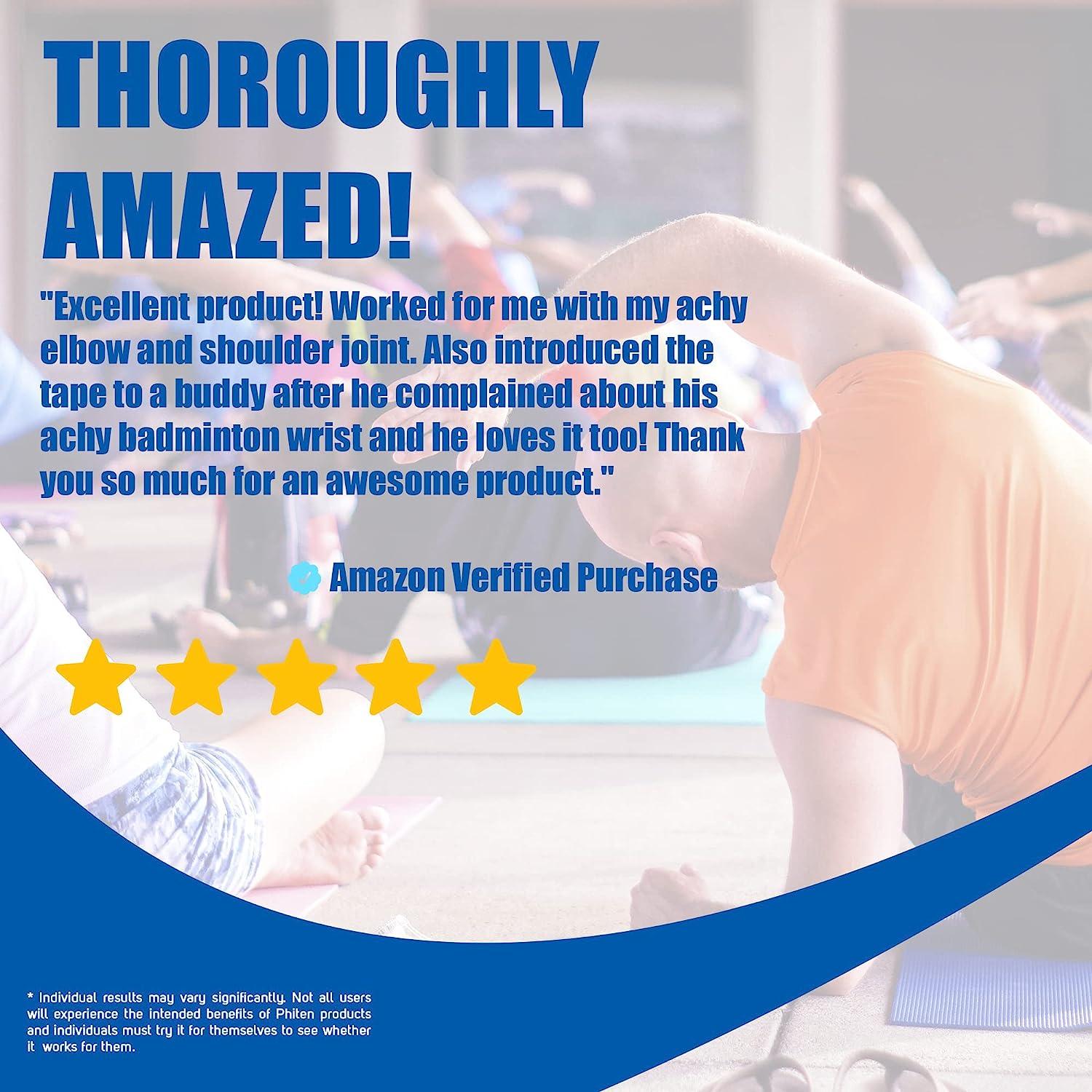 Phiten X30 Titanium Power Tape Precut WaterResistant Kinesiology Tape for Muscle, Knee, Elbow