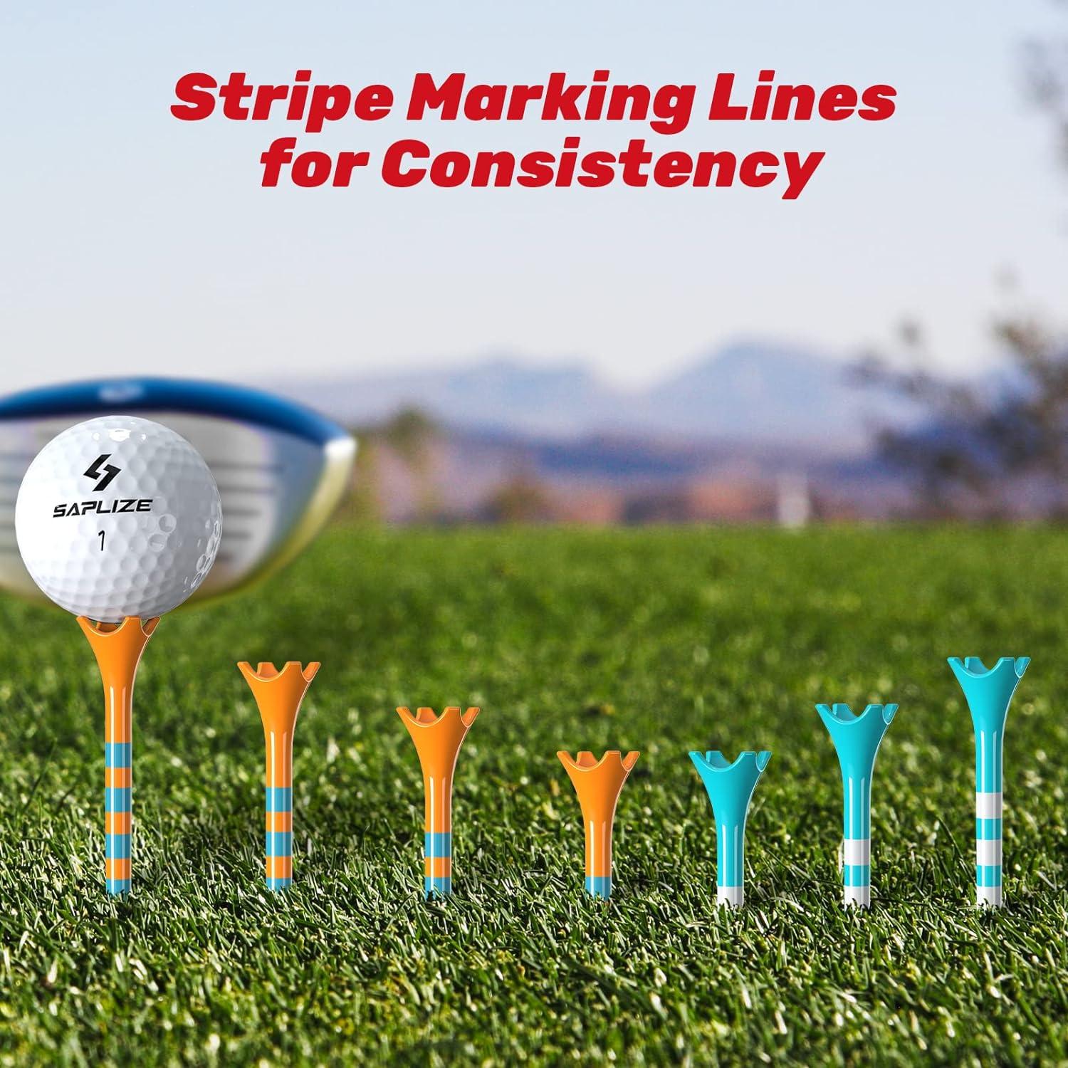 SAPLIZE Ultra Thick Plastic Golf Tees 50/100 Pack 23/4 & 31/4 Inch