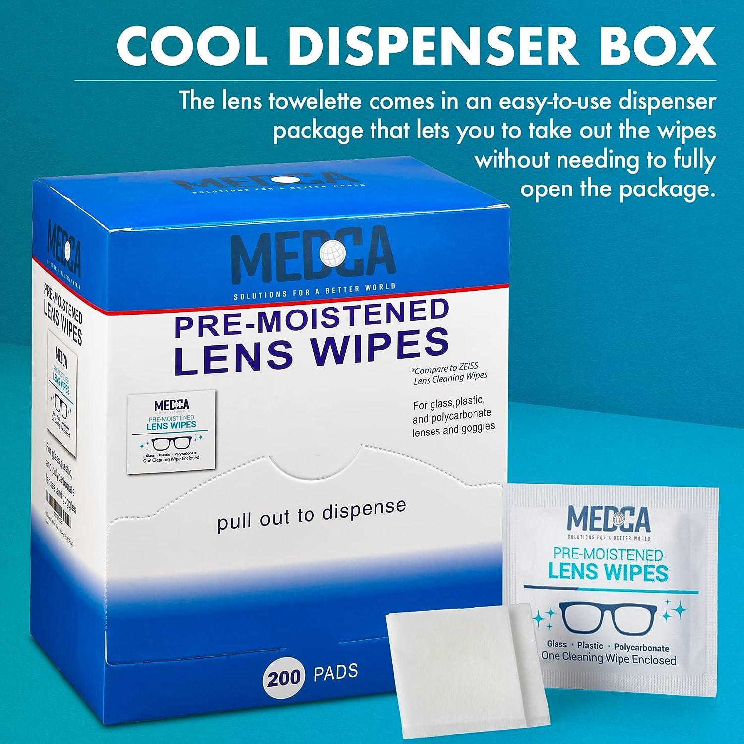 Premoistened Lens and Glass Cleaning Wipes - Portable Travel Cleaner for  Glasses, Camera, Cell Phone, Smartphone, and Tablet - Disposable, Quick  Drying, Streak Free - Individually Wrapped, Pack of 200