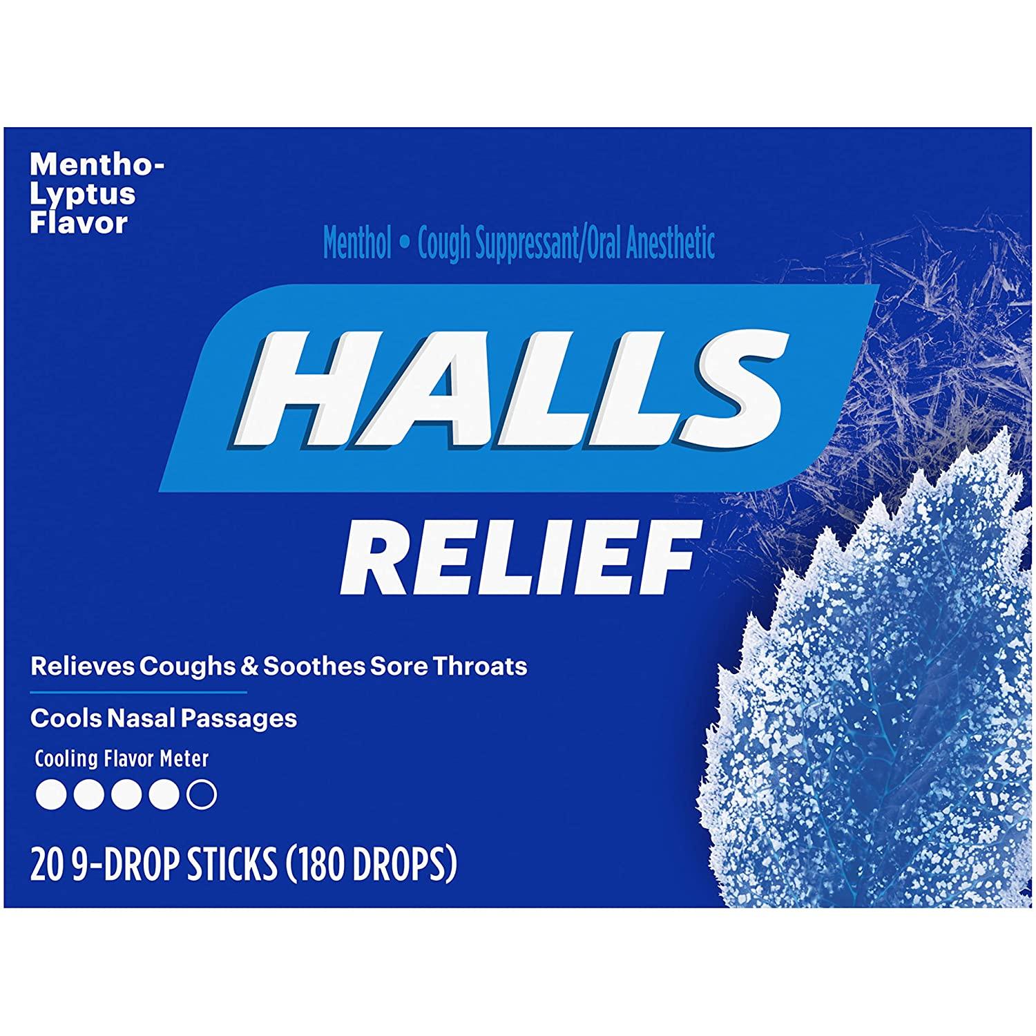 Halls Mentho-Lyptus Extra Strong Throat Lozenges Stick 33.5 g (Pack of 20)
