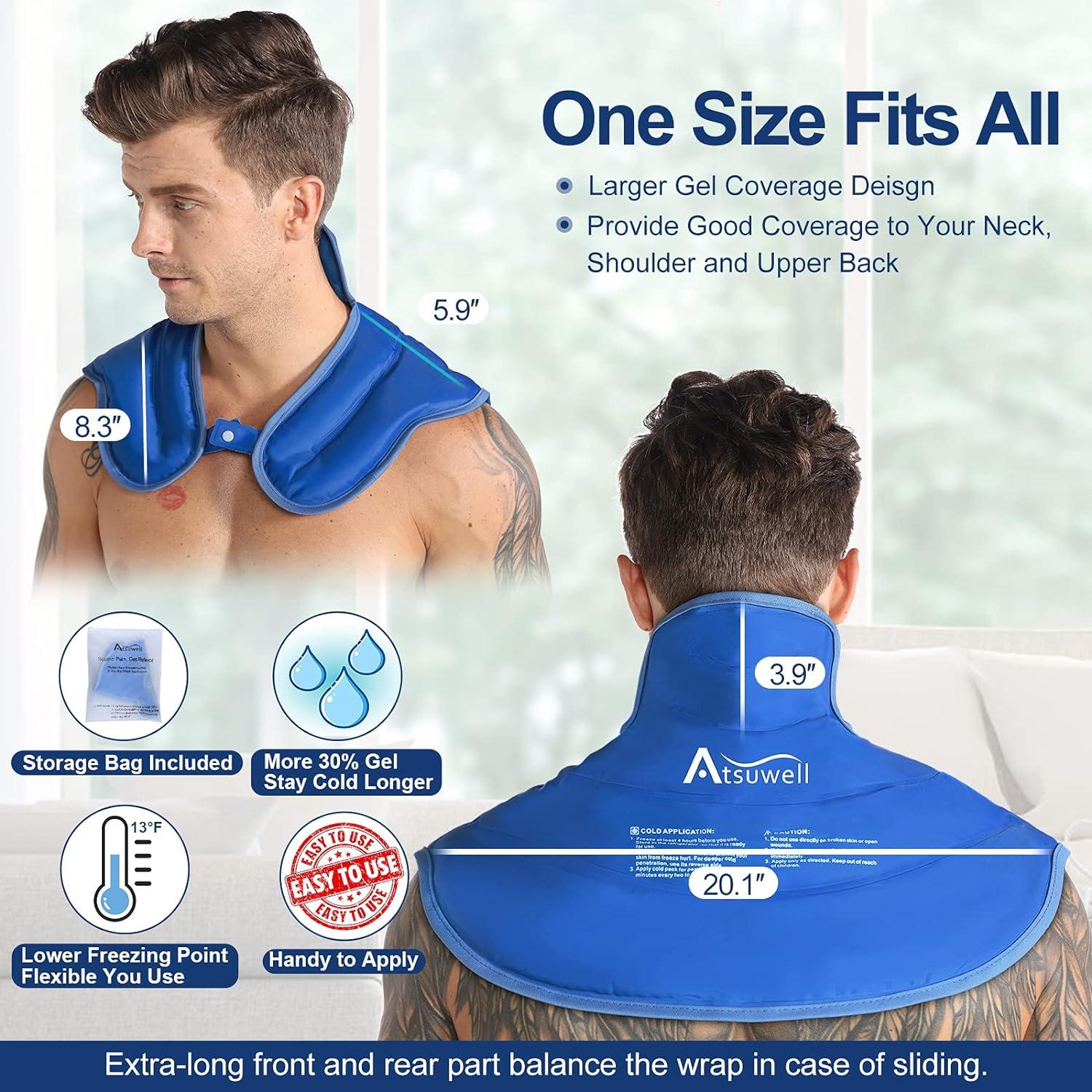 Atsuwell Large Ice Pack for Neck and Shoulders Cold Compress