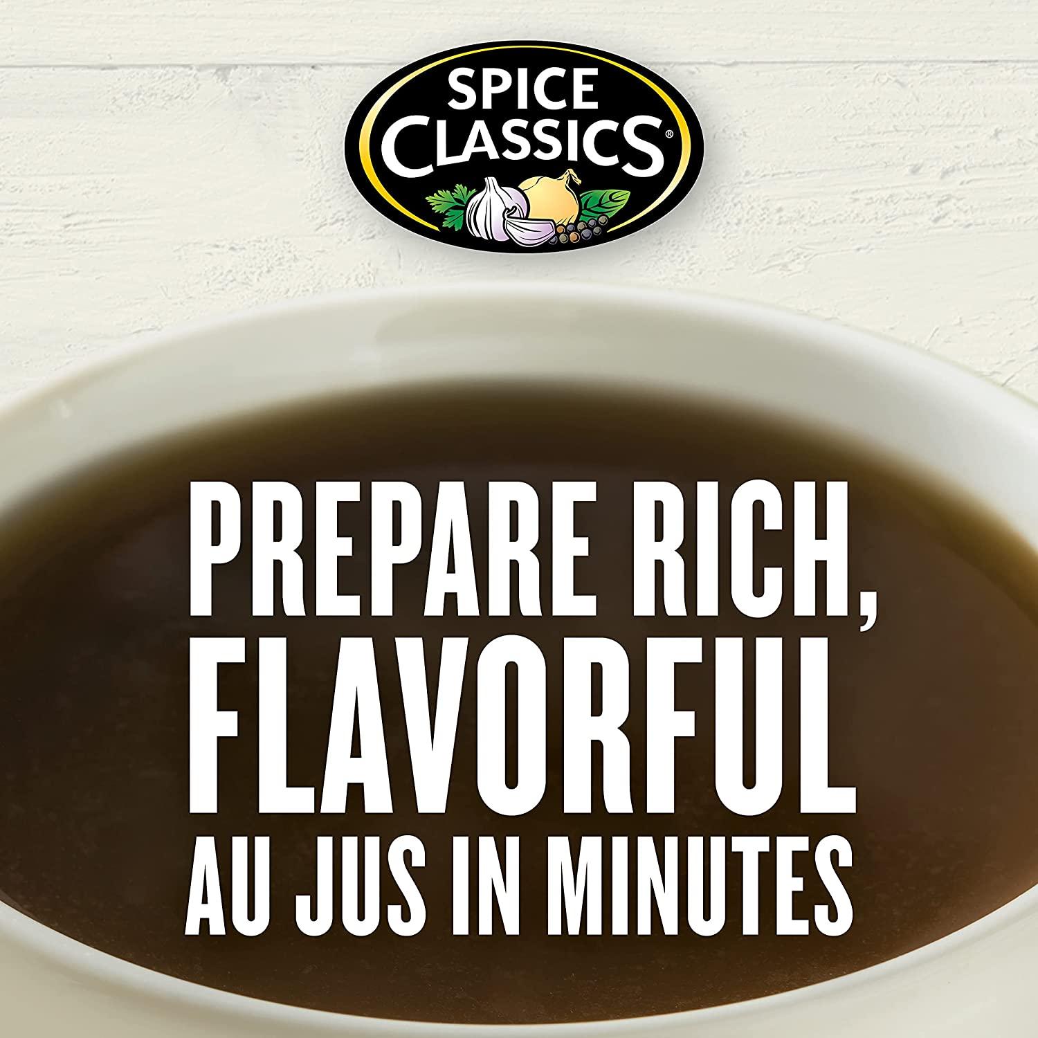 Spice Classics Au Jus Mix, 6 lb One 6 Pound Container of Au Jus Gravy Mix, Best for Bulk