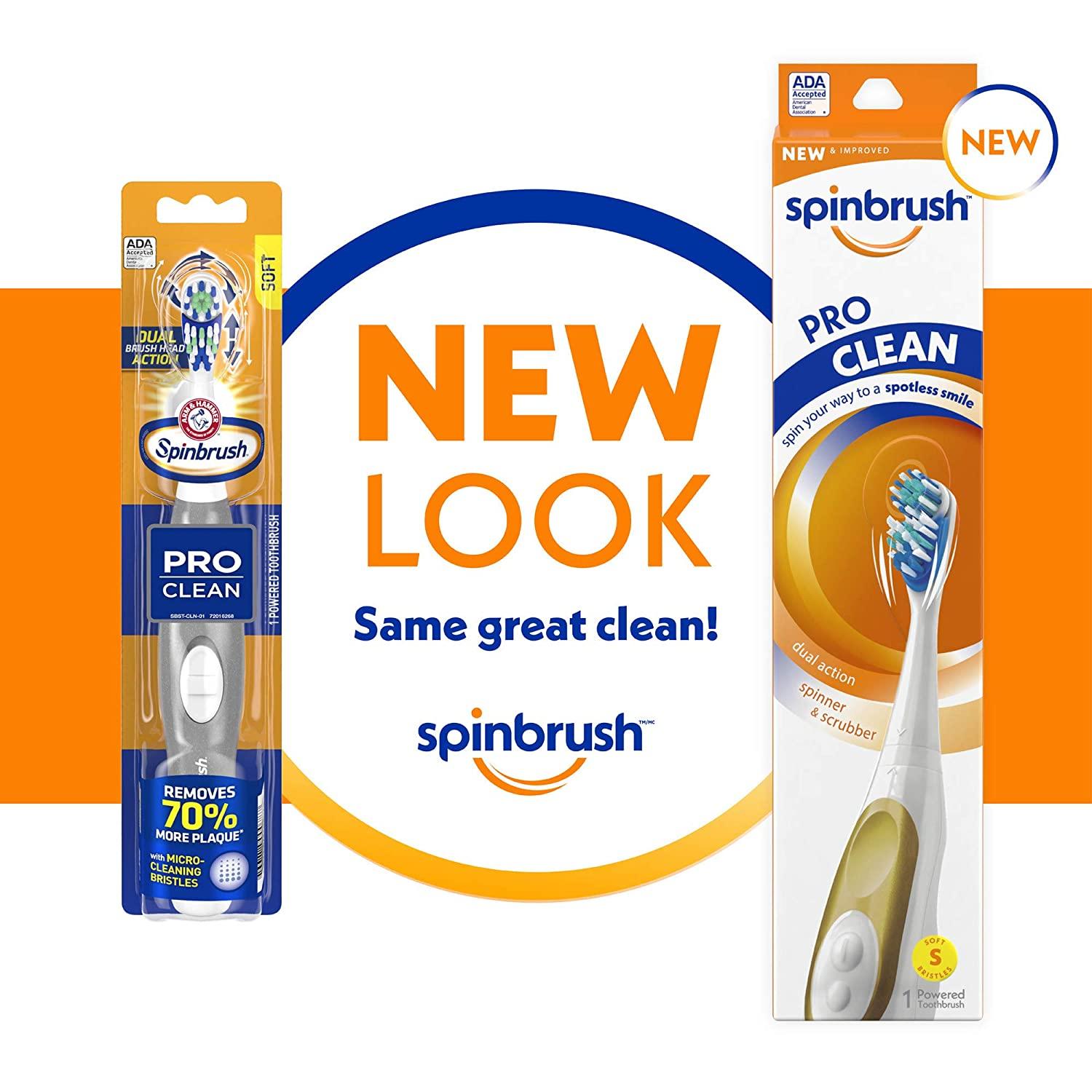 Spinbrush PRO+ Deep Clean REFILLs Spinbrush Battery Powered Toothbrush