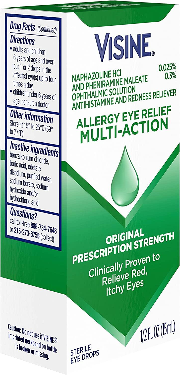 Visine Allergy Eye Relief Drops 12 fl oz Fast Relief for Itchy