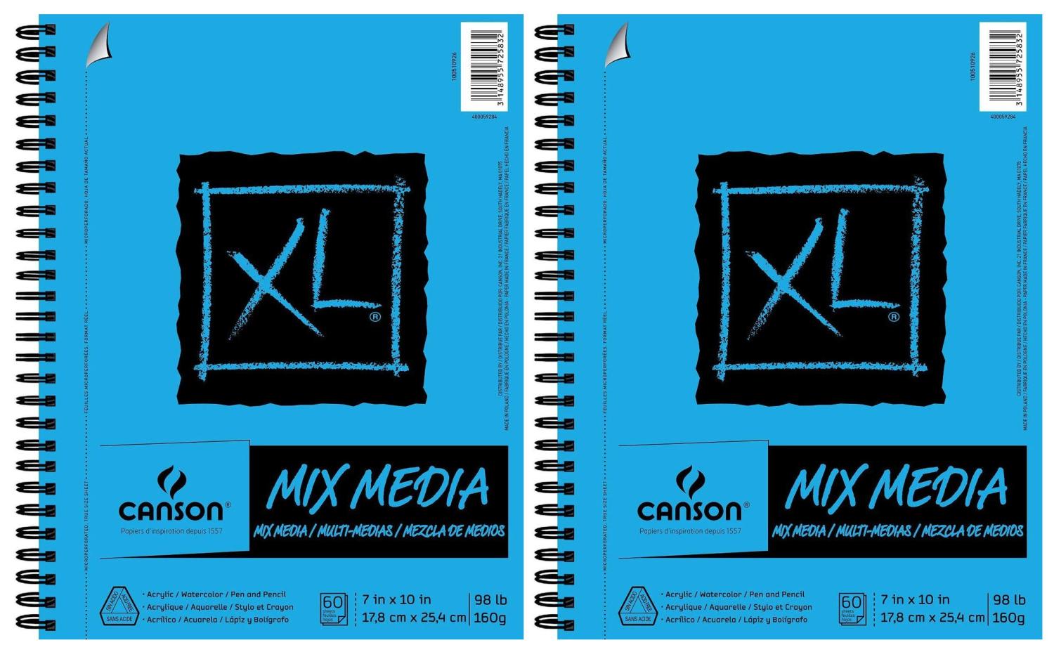  Canson XL Series Mix Media Paper Pad, Heavyweight