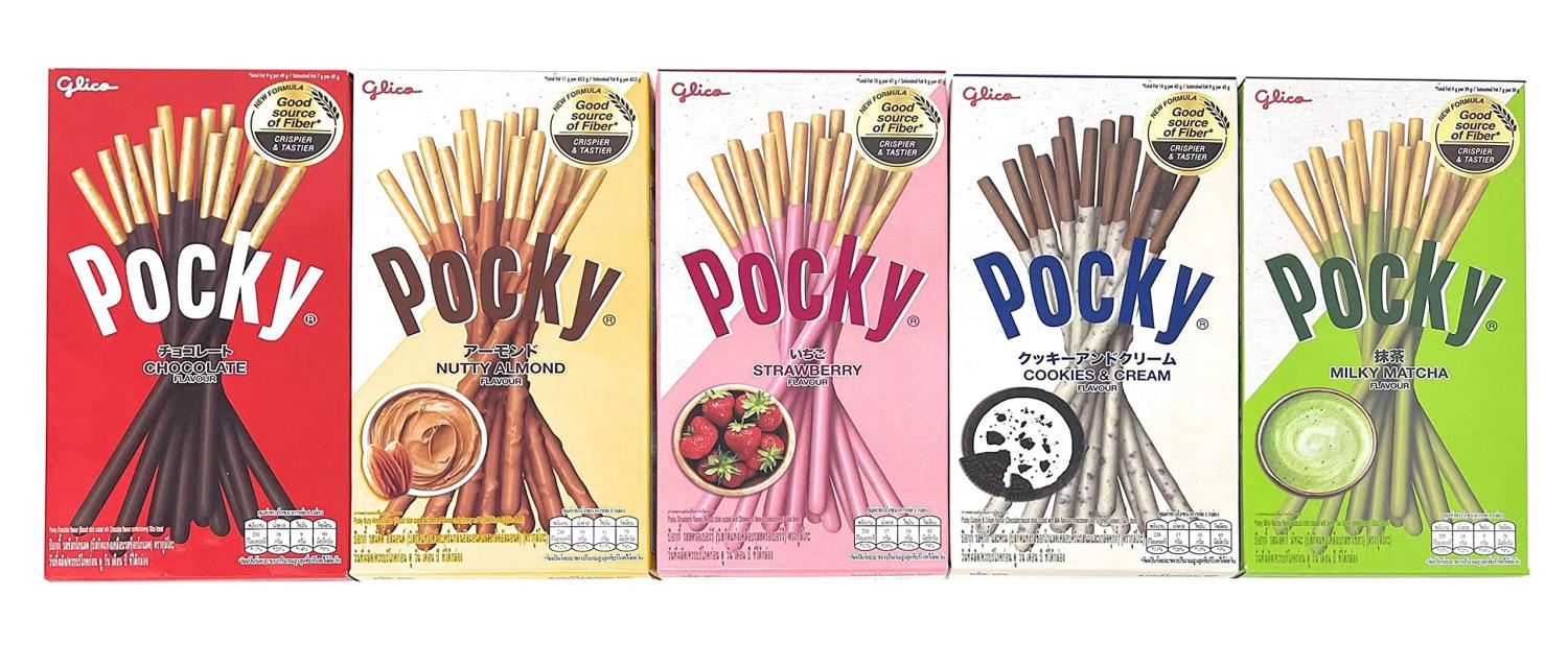 Pocky Biscuit Stick 5 Flavor Variety Pack (Pack of 5) (Total 7.2