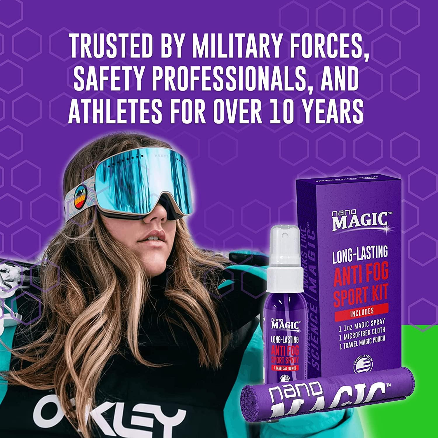 Nano Magic Anti Fog Sport Spray 1 oz Travel Kit, Eyeglasses, Sunglasses