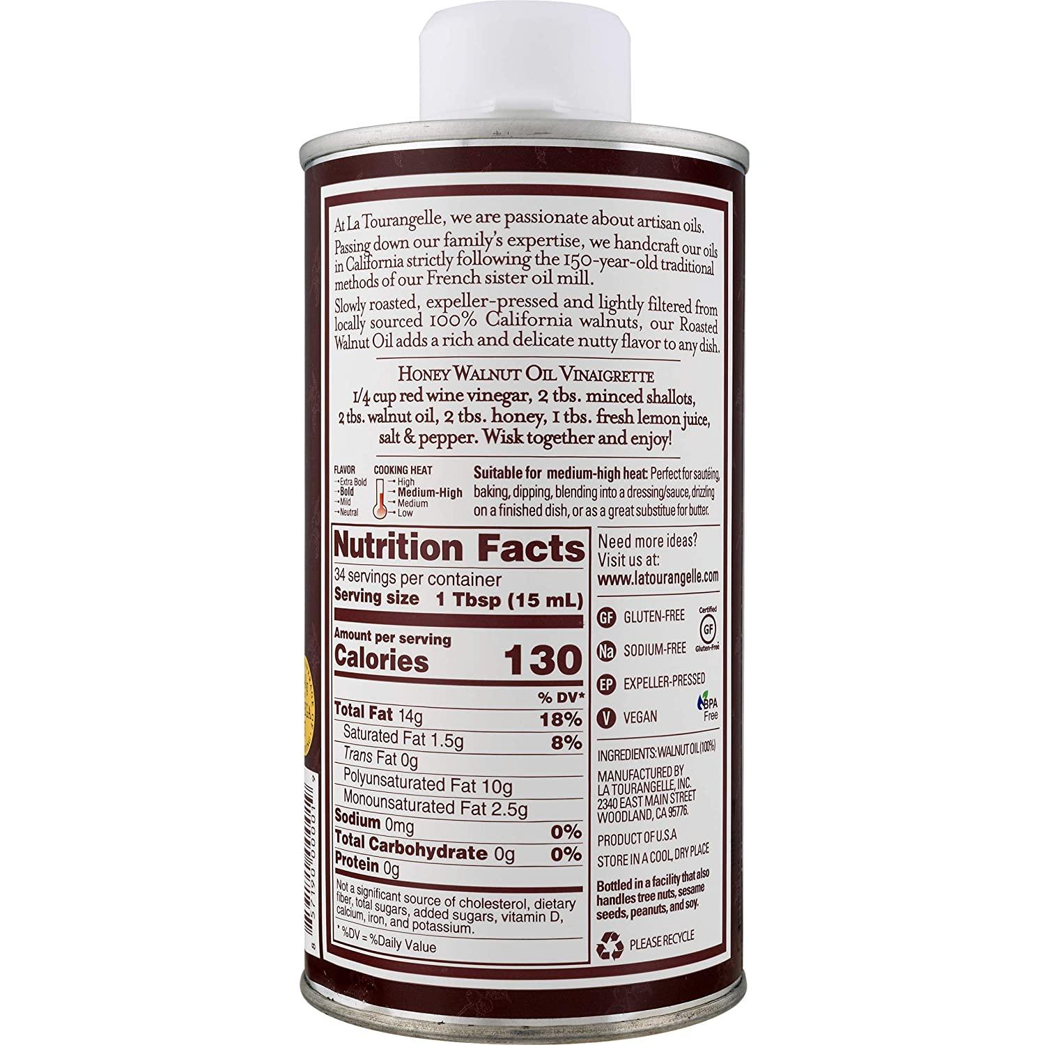 La Tourangelle Roasted Hazelnut Oil 16.9 fl oz (500 ml)