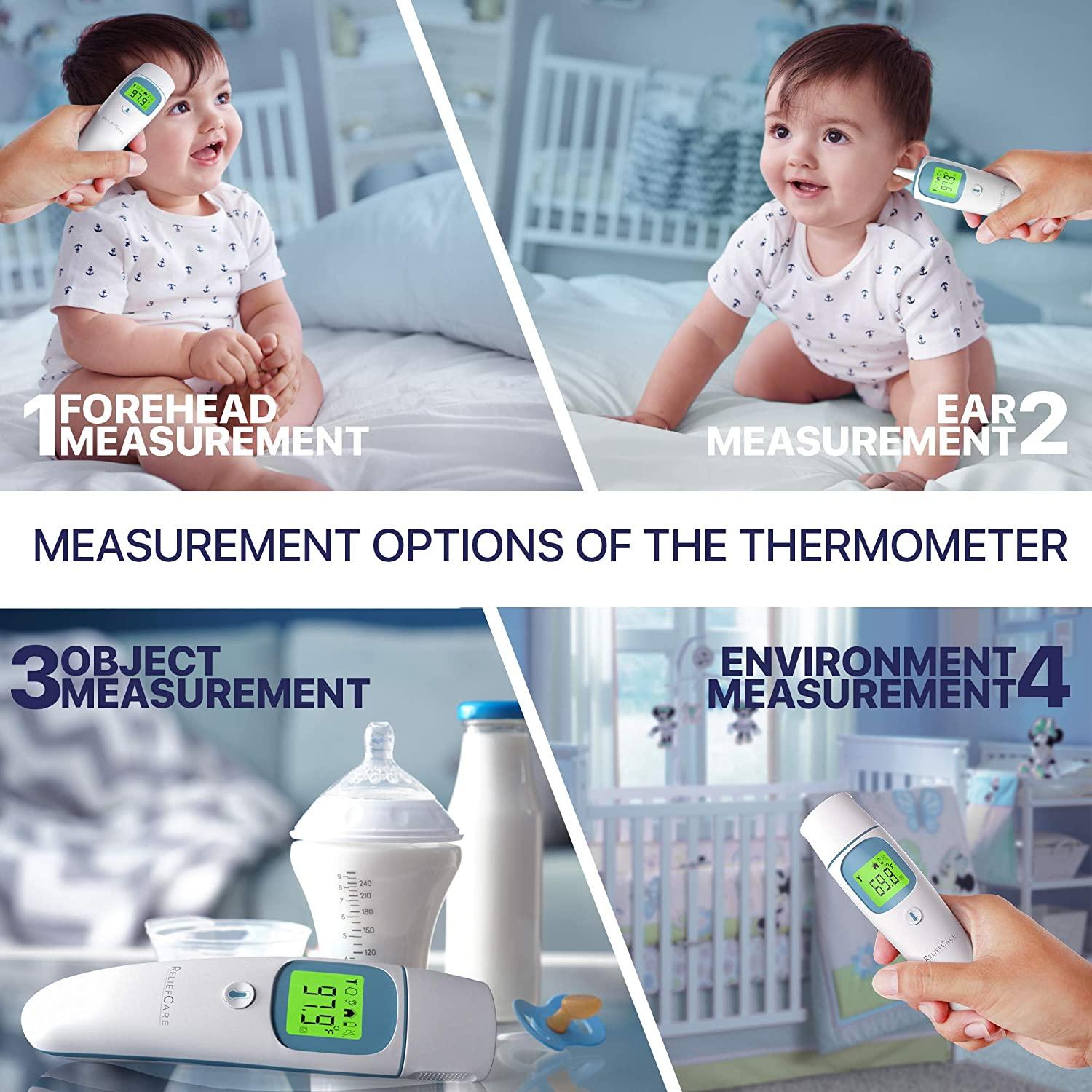 Digital Forehead and Ear Thermometer, Dual Mode, Infrared Thermometer