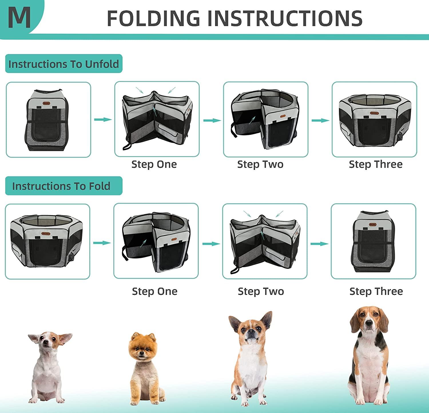 Seiyierr Dog Playpen, Portable Pet Playpen, Puppy Playpen, Cat Playpen