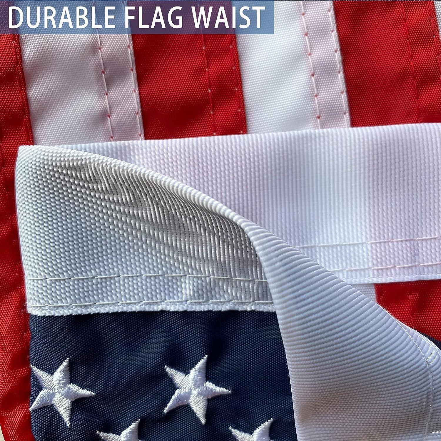 Mosprovie US Boat Flag 12x18 Embroidered Stars American Boat Marine Flags Durable Polyester