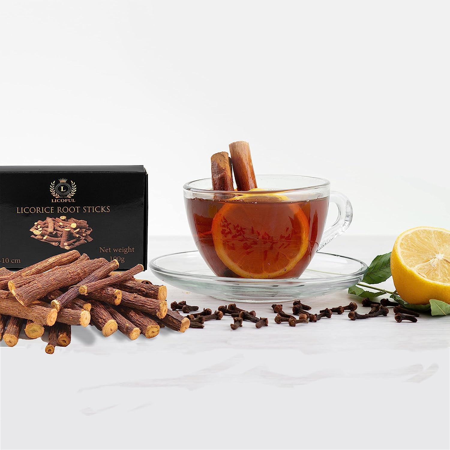 LICOFUL Licorice Root Sticks - 100% Pure and Natural Flavor - 18-25 Sticks,  3.5-5 Inches Long - 3.52 Ounce Pack - Chew Licorice Root | Buy Now with  Express International Delivery
