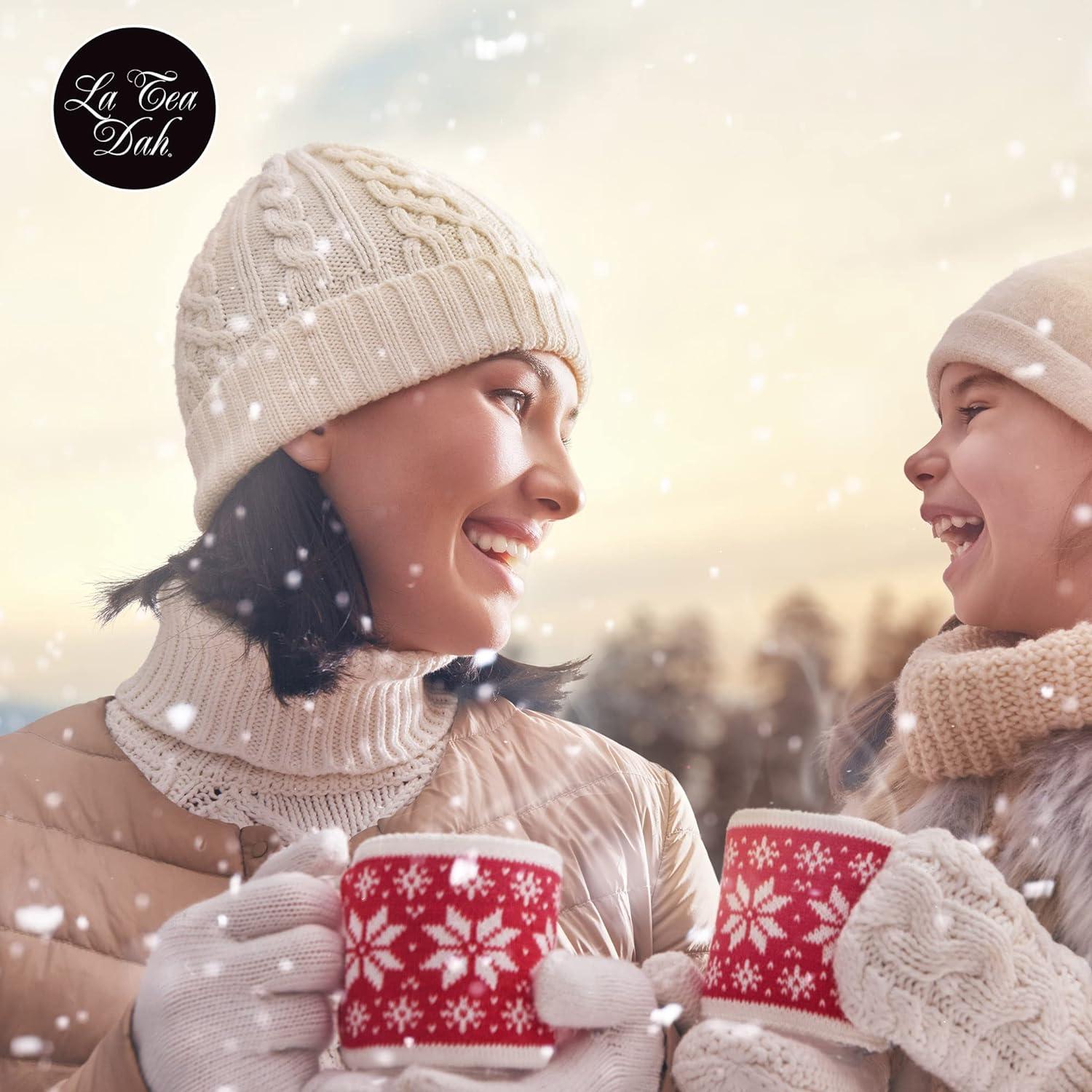 Poinsettia Christmas Tea Gift Basket by La Tea Dah Gourmet Tea Gift