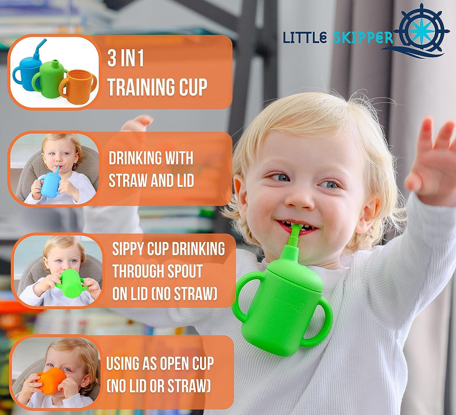 Toddler Sippy Cups Sippy Cups for Baby 6+ Months Toddler Cups with Two Non  Slip Handle Transition Sippy Cups for Babies 6-12 Months And Toddlers 1-3  Years No-Spill Sippy Cups For Toddlers 5oz