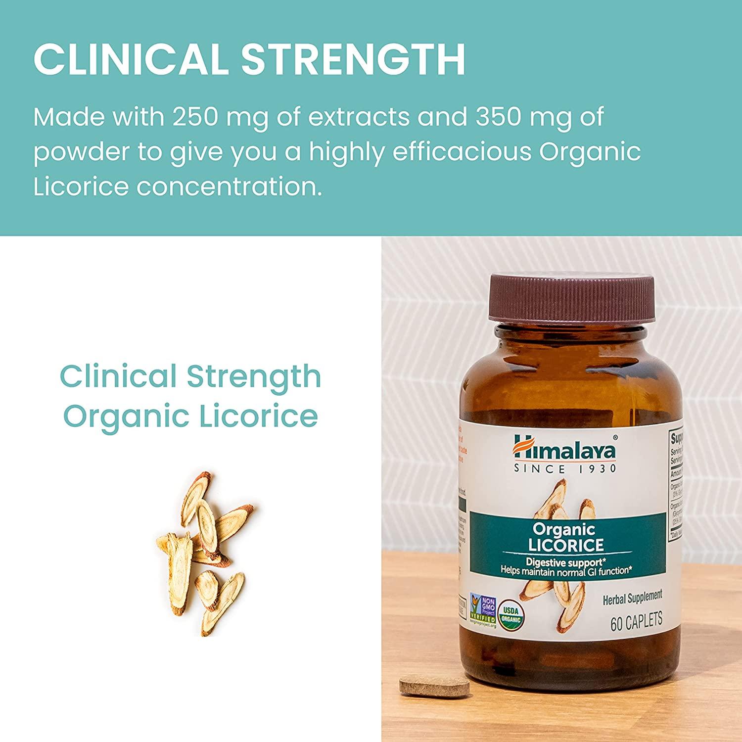 Himalaya Organic Licorice 600mg Digestion, Gas & Heartburn Relief 4