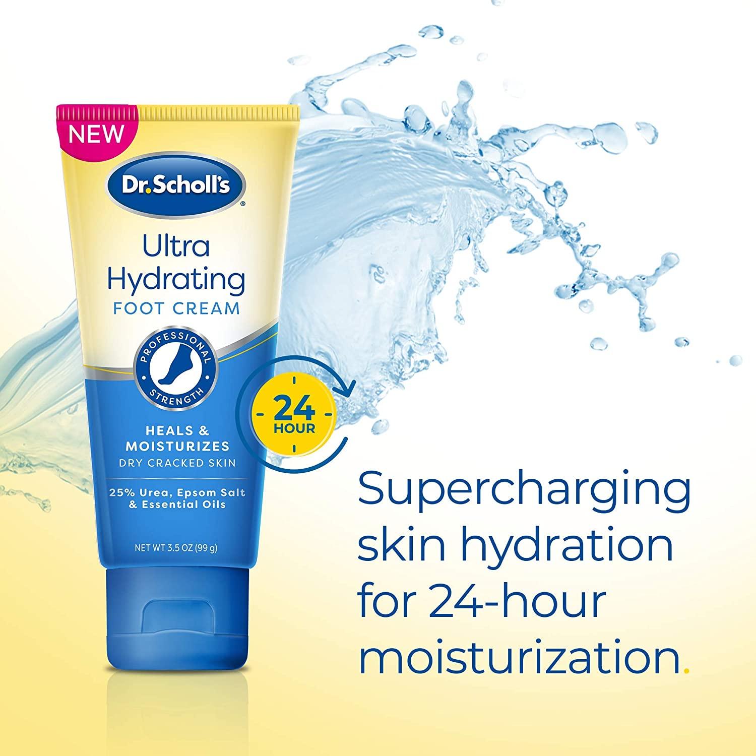 Dr. Scholl's Ultra Hydrating Foot Cream 3.5 oz, Lotion with 25 Urea