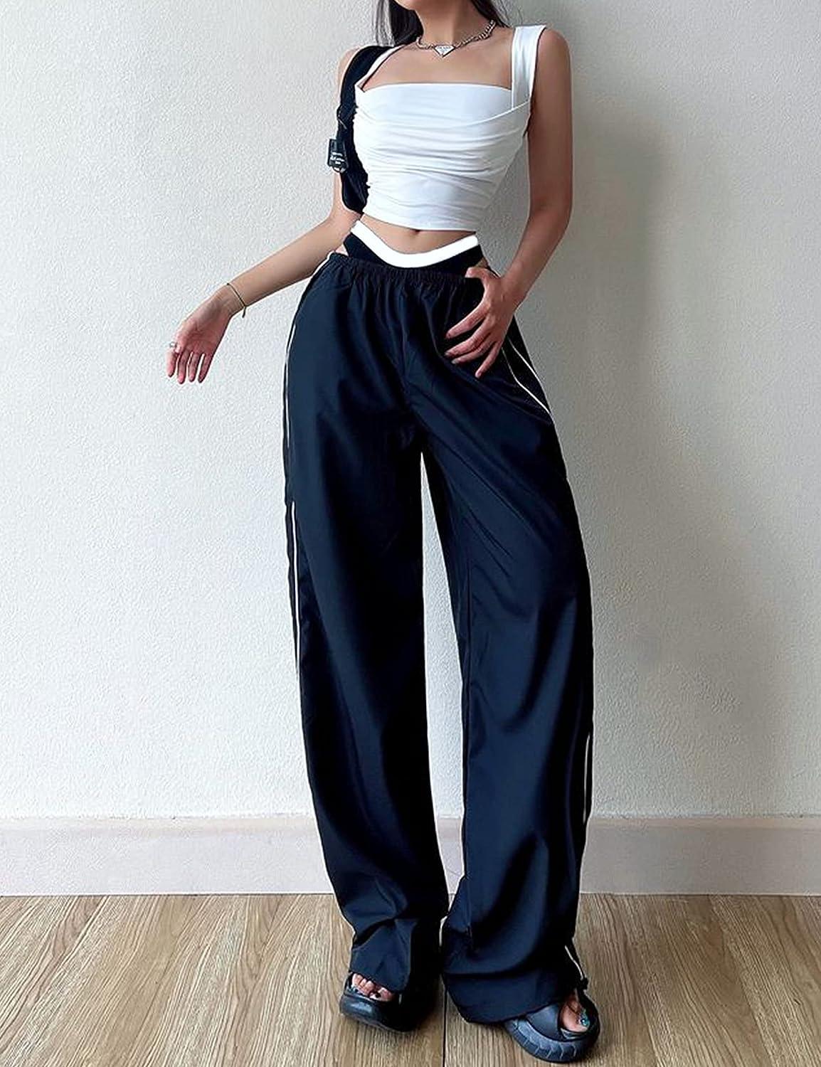 Wide leg hotsell track pants womens