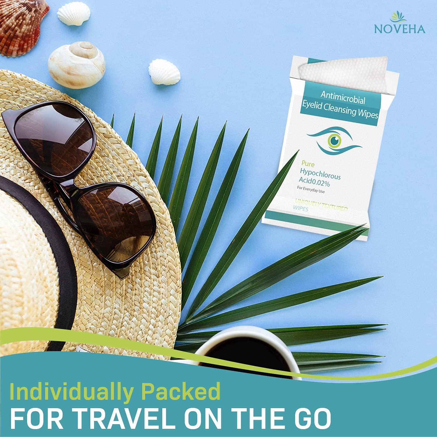 NOVEHA Eyelid & Lash Wipes For Itchy, Dry Eyes, Styes & Blepharitis