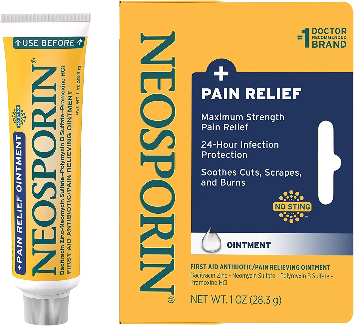 Neosporin MaximumStrength Pain Relief Ointment 1 oz (Pack of 1)