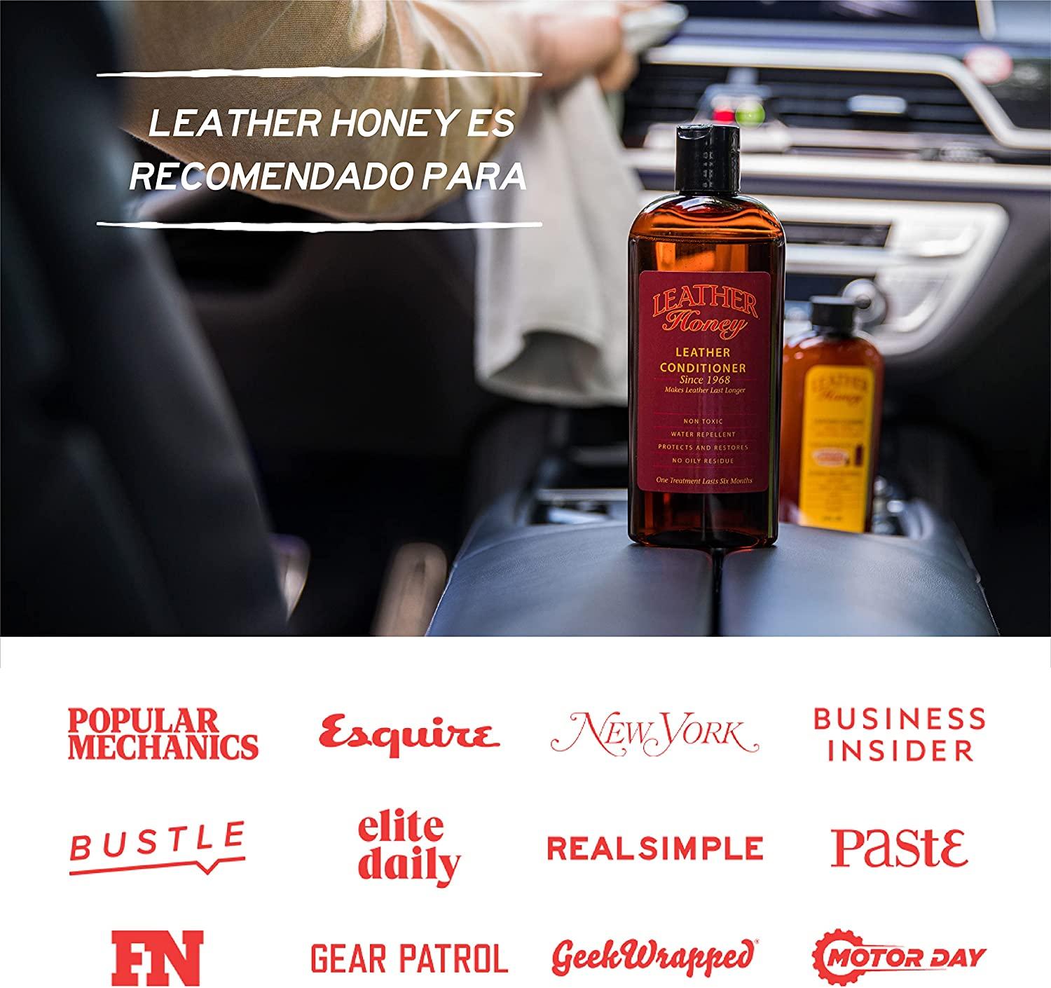 Leather Honey Leather Conditioner, Best Leather Conditioner Since 1968. for  Use on Leather Apparel, Furniture, Auto Interiors, Shoes, Bags and  Accessories. Non-Toxic and Made in The USA! 8 Fl Oz (Pack of 1)