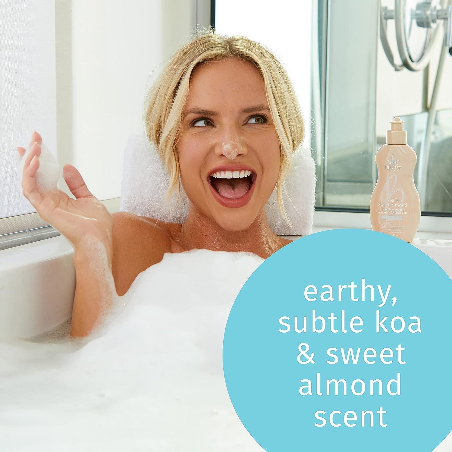HEMPZ Koa and Sweet Almond Smoothing Herbal Bubble Bath 6.76 oz.