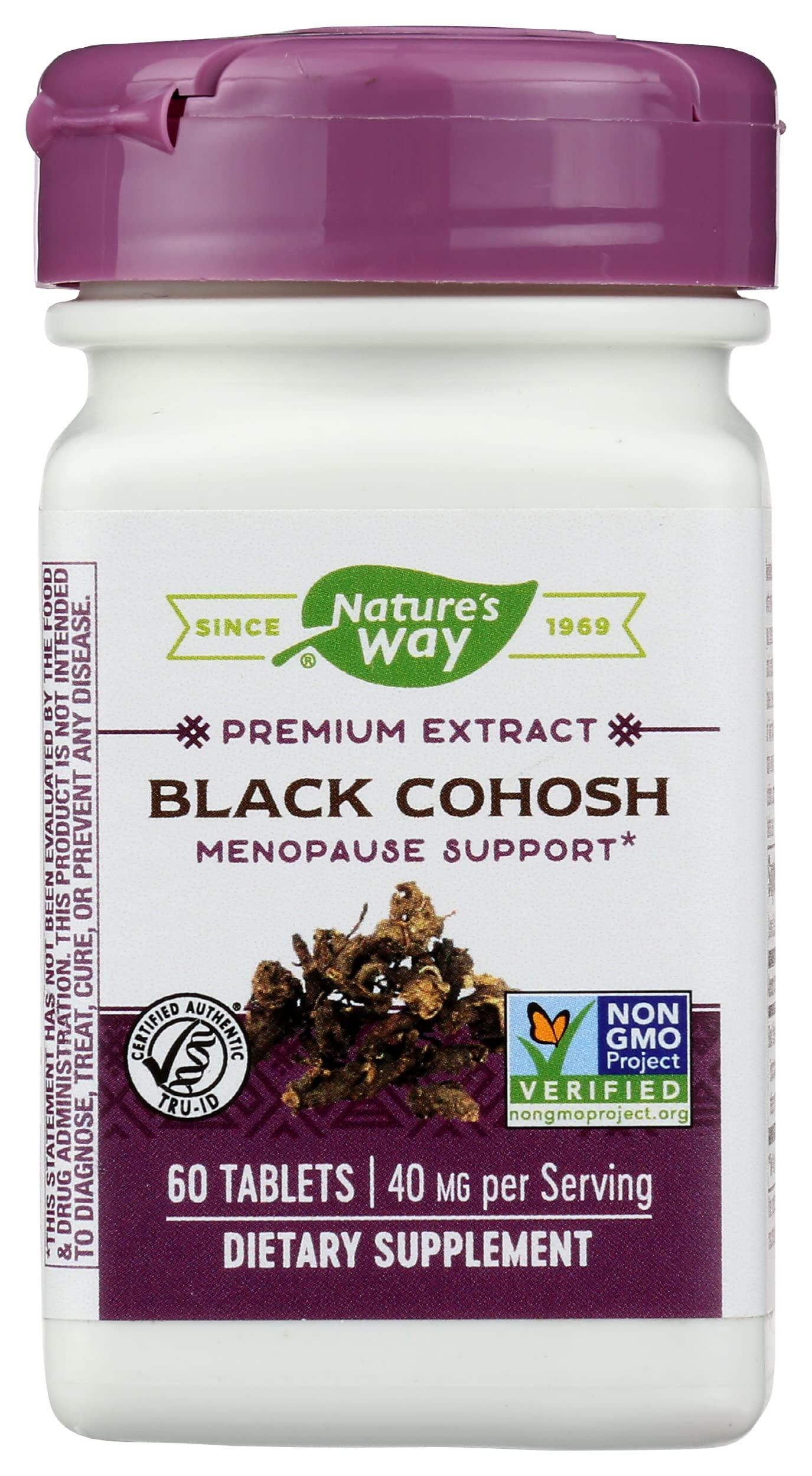 Natures Way Black Cohosh (Standardized), 40 mg, 60 Tablets
