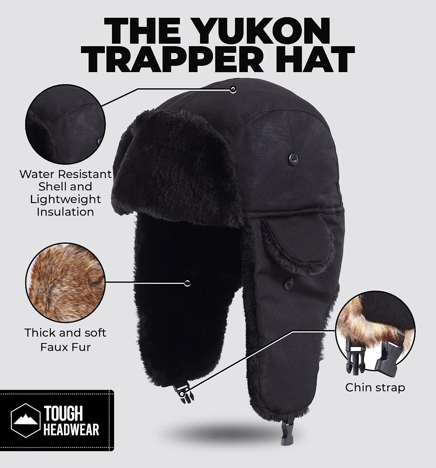 TREWQ Freddo Tempo Inverno Gear Russo Ushanka Trooper Hat Trapper Hunter Headwear Pilot Aviator Bomber cap brown-57-58cm