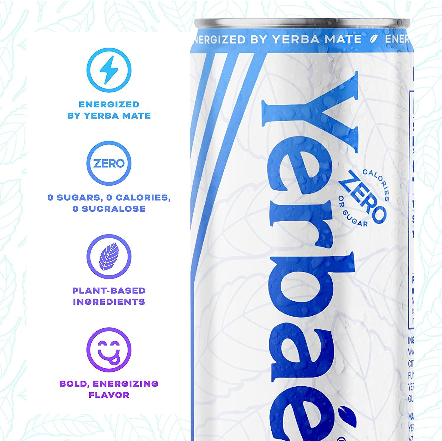 Yerbae Energy Seltzer Variety Tropical Pack - 12oz Cans (12 Pack) | 0  Sugar, 0 Calories, 0
