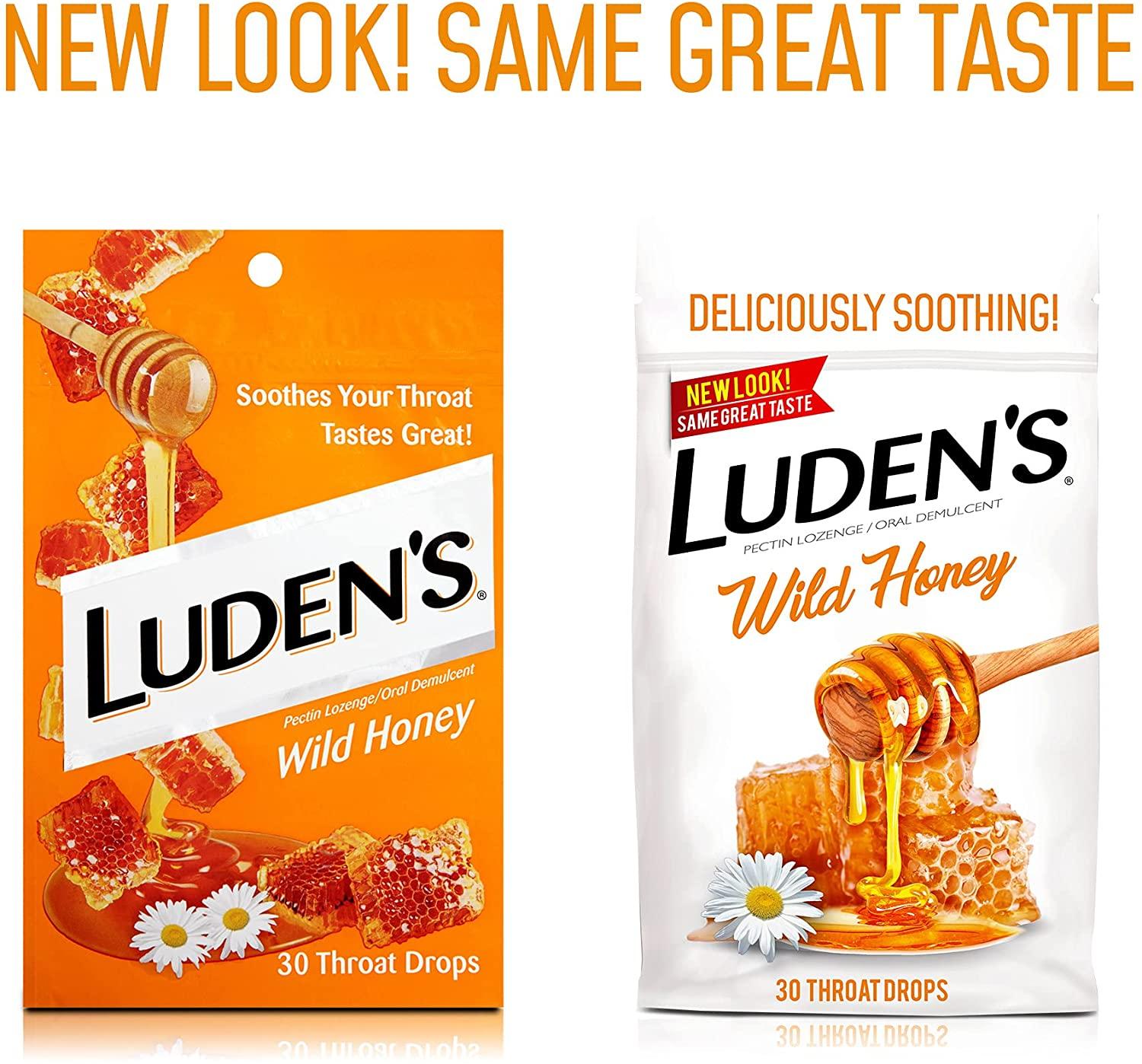 Luden's Pectin Lozenge with Wild Honey 30 Oral Demulcent Throat Drops