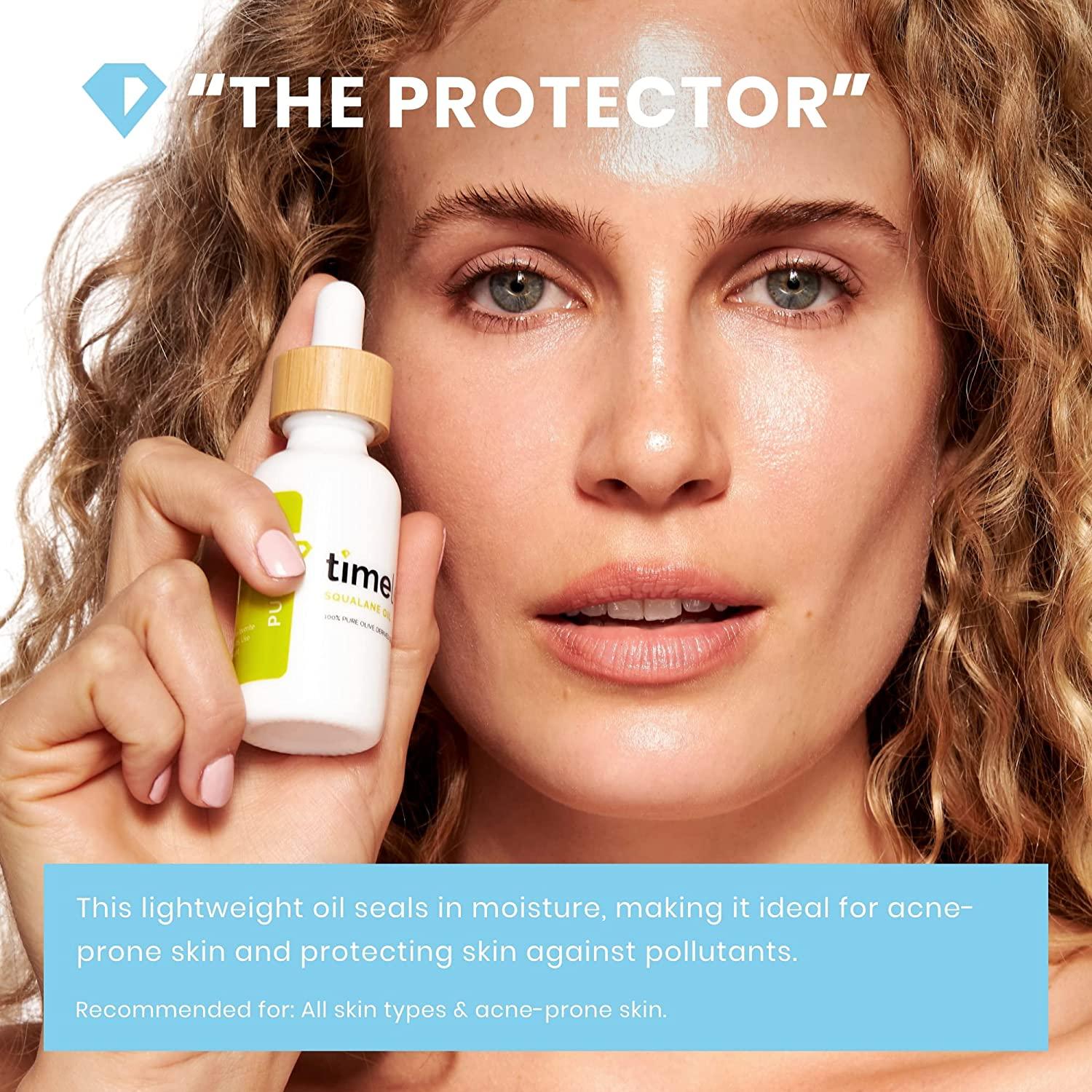 Timeless Skin Care Squalane Oil 100 Pure 2 oz Pack of 2 Lightweight & PlantBased for All