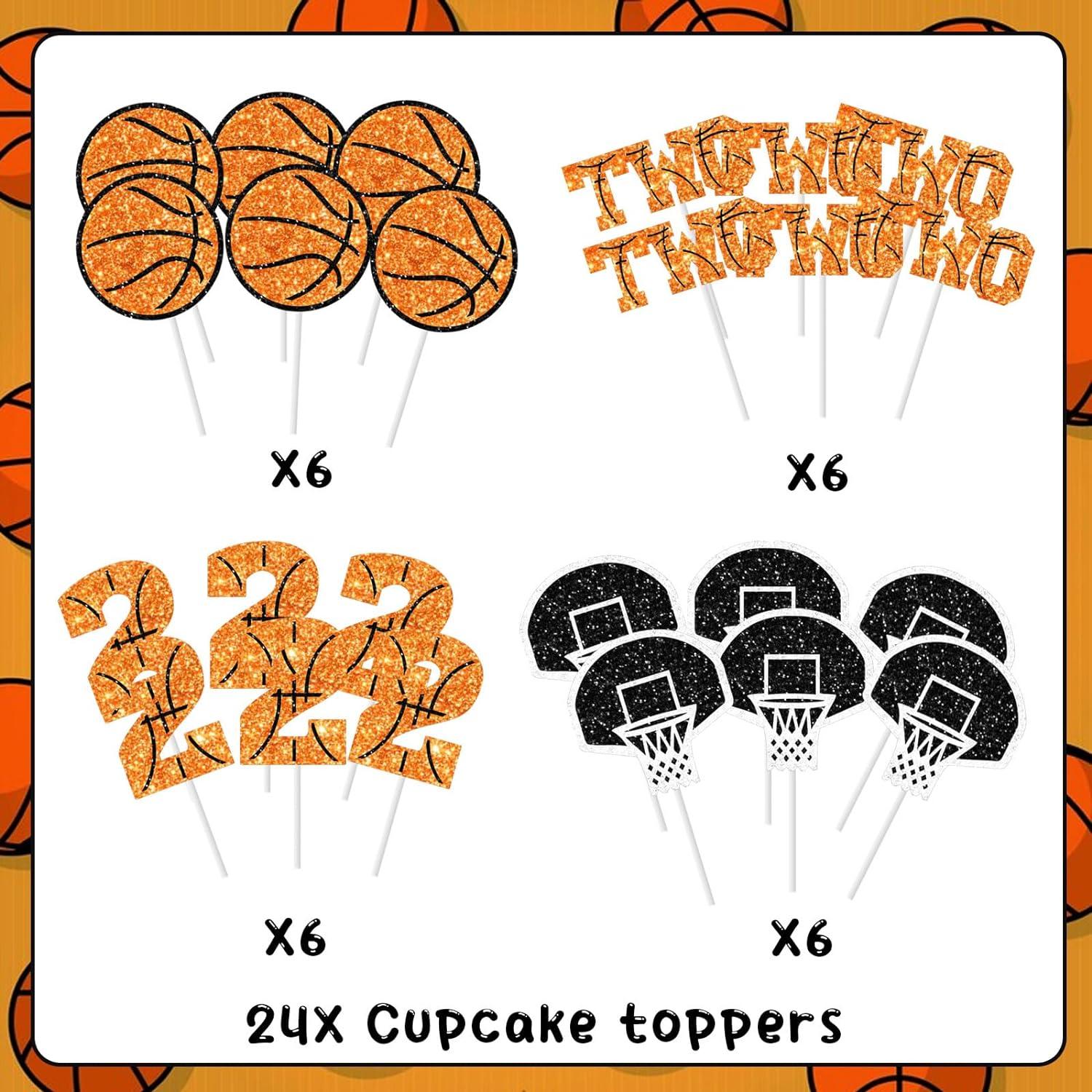basketball-birthday-party-decorations-25pcs-born-2-ball-cake-topper-basketball-cupcake-toppers-sports-party-supplies-for-boys-2nd-birthday-buy-now-with-express-international-delivery-gosupps-com