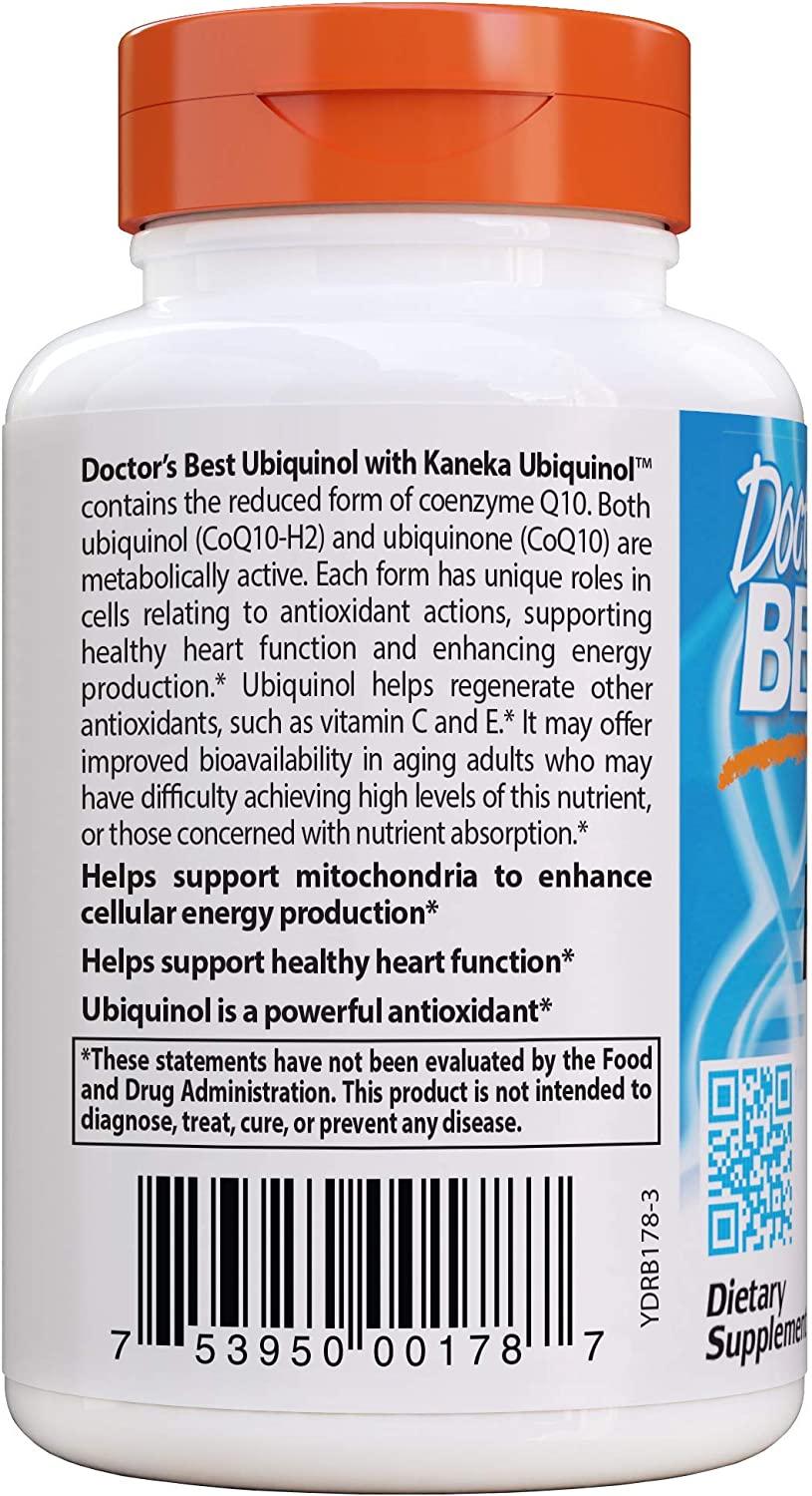 Doctor's Best Ubiquinol with Kaneka 50 mg 90 Softgels