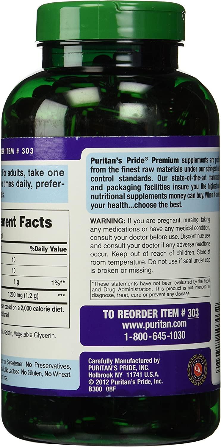 Puritan's Pride Soy Lecithin 1200 Mg, 250Count