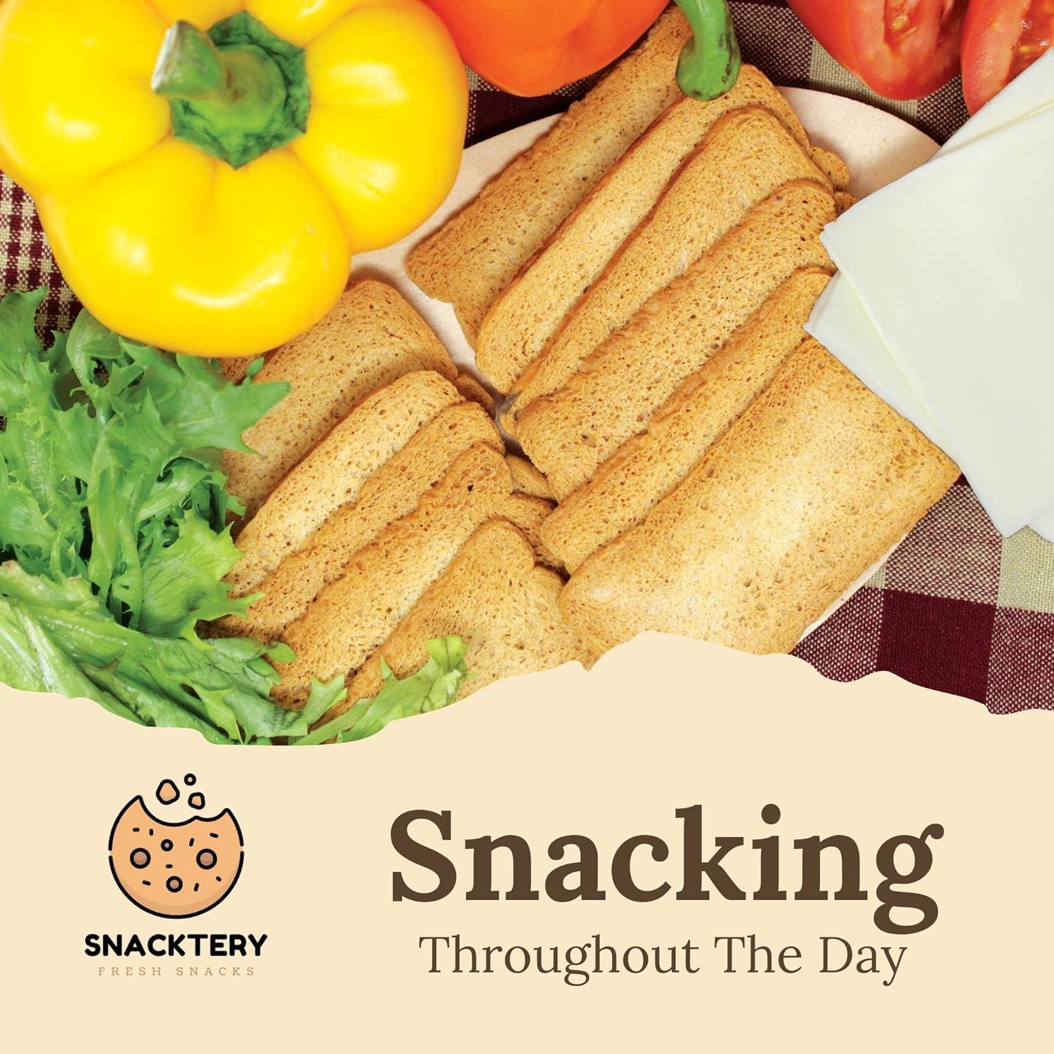 Snacktery Original Melba Toast Crackers All Natural Thin and Crispy Flatbread Crackers