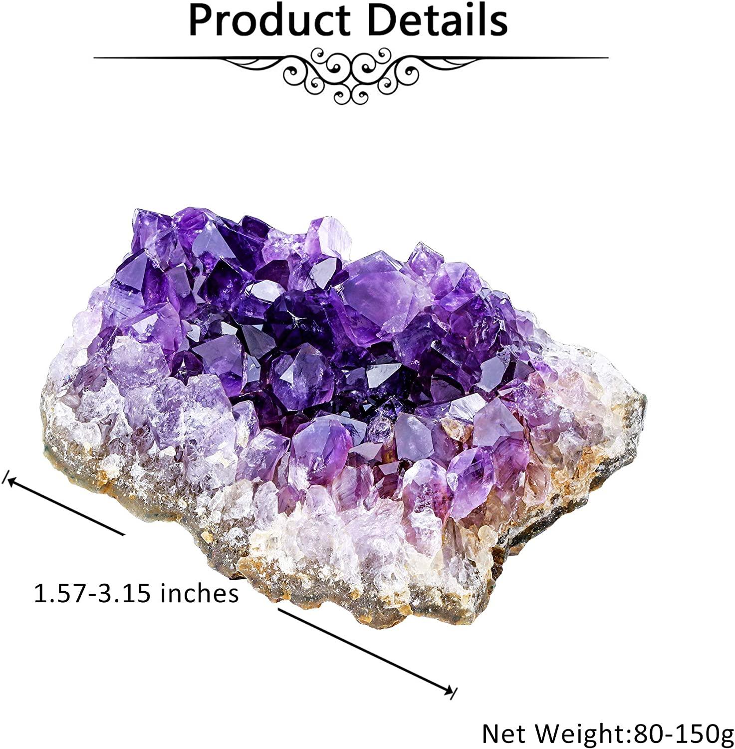 100%Natural Purple Amethyst Crystal Rough Birthstone Healing crystals  gemstone