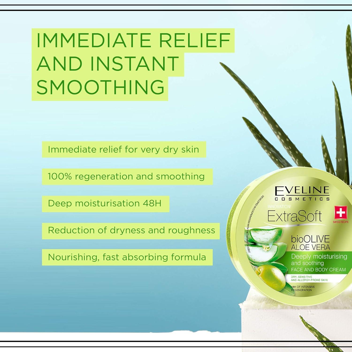 Eveline Cosmetics Soft Bio-Olive & Aloe | Deep Moisturizing Cream for  Sensitive Skin | 175 ml | Intensive Face & Body Care | Buy Now with Express  International Delivery | GoSupps.com