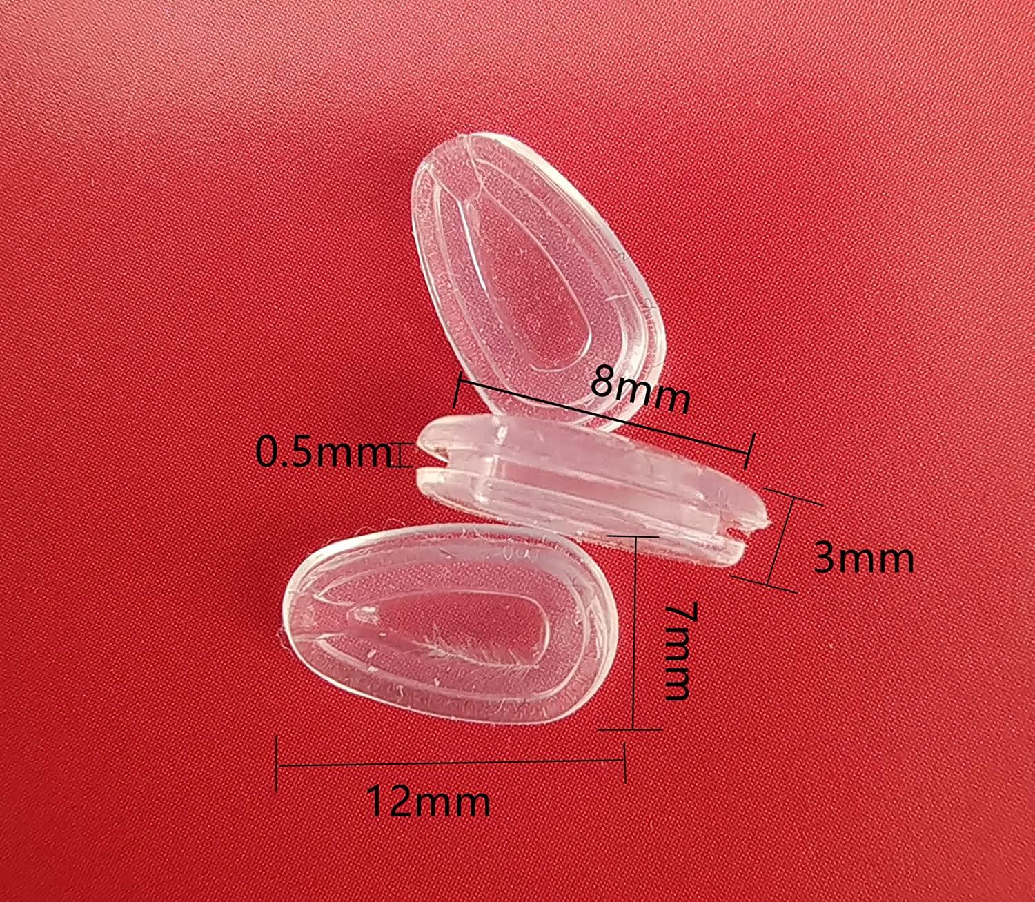 3 Pairs NicelyFit Clear Nose Pads for Oakley Eyeglass Frames Compatible with Keel, Tincan