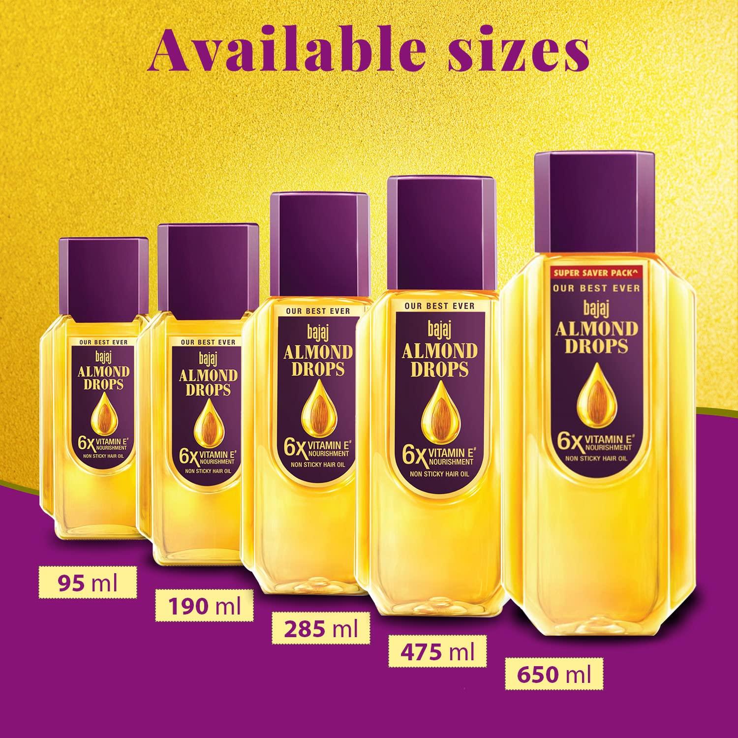 Bajaj Almond Drops Premium hair oil With real Almond extracts 100ml