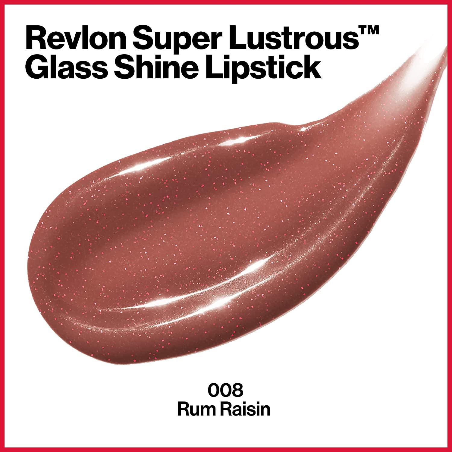 Revlon Super Lustrous Glass Shine Lipstick 008 Rum Raisin 0.15 Oz